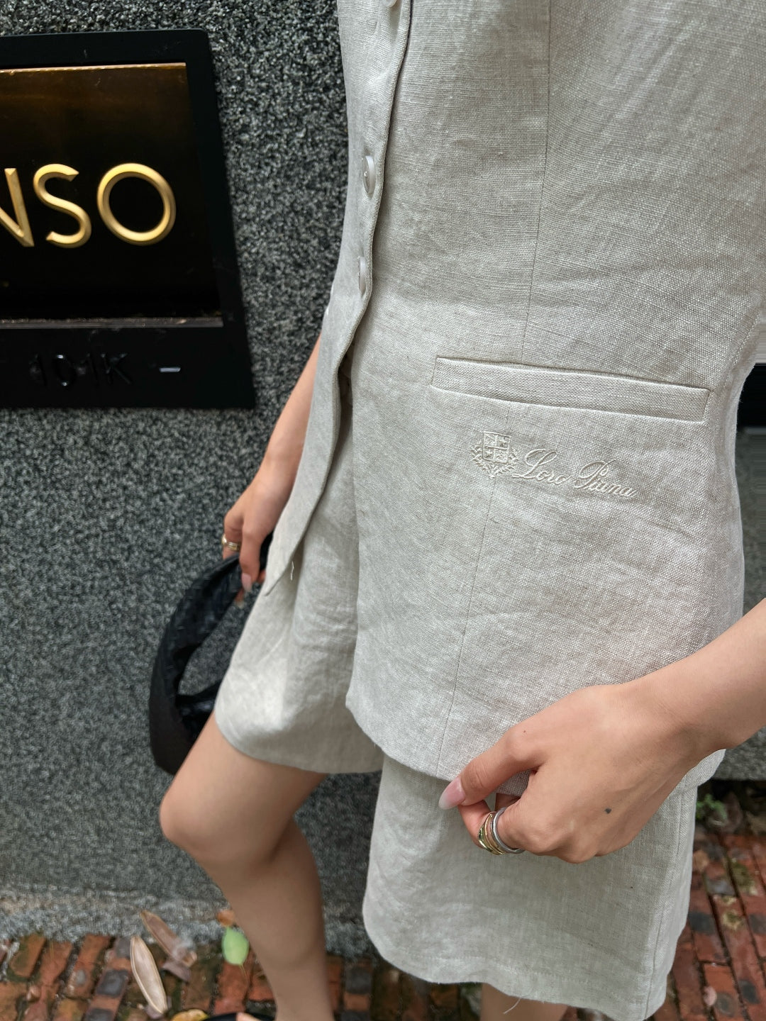 Lor*P 25ss embroidered linen vest