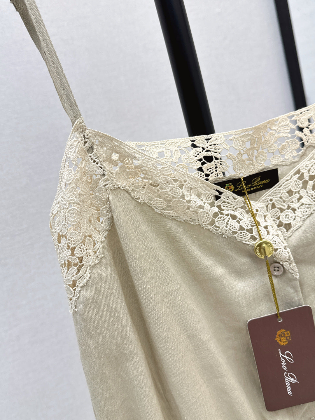 Lor*P 25ss lace trim slip jumpsuit