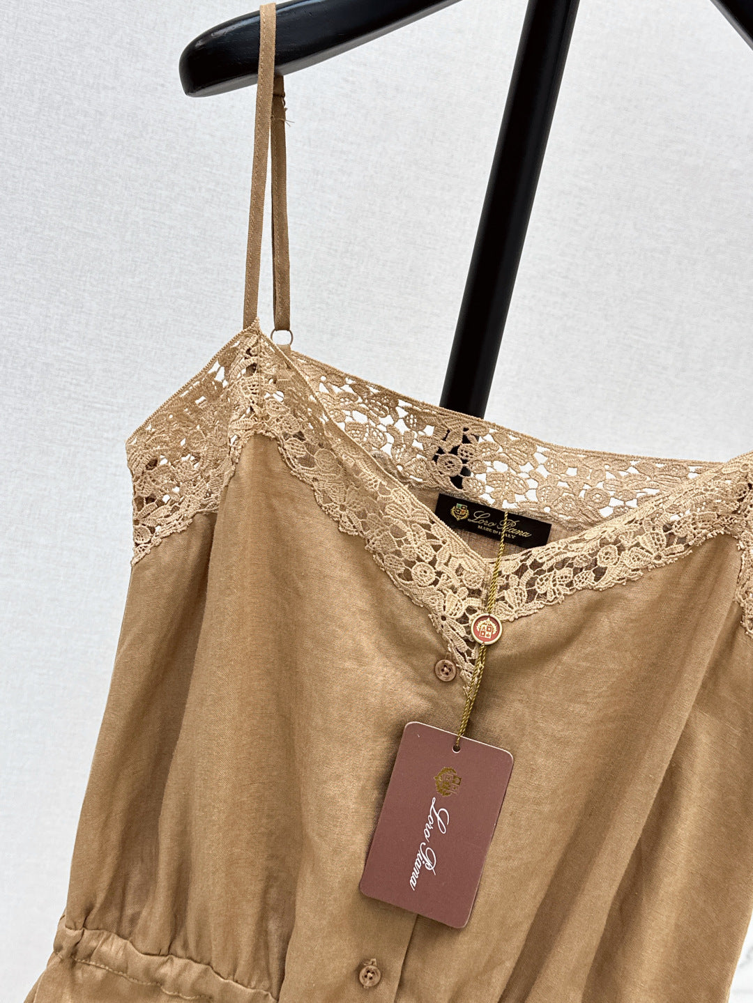 Lor*P 25ss lace trim slip jumpsuit