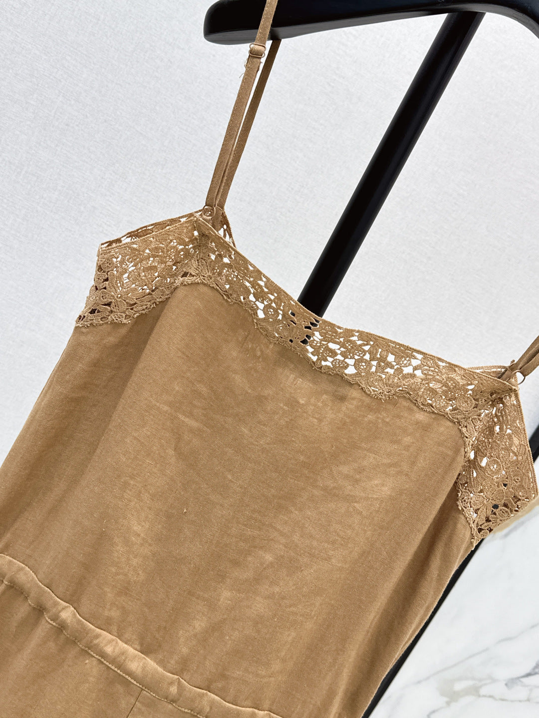 Lor*P 25ss lace trim slip jumpsuit