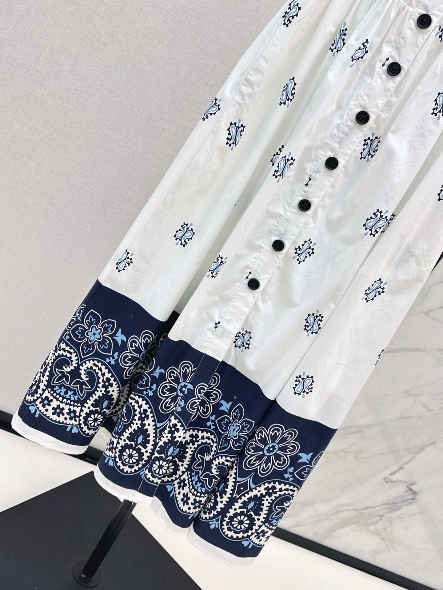 M*u 25ss print slubbed poplin dress