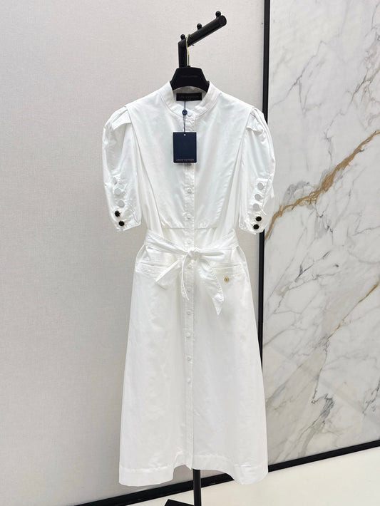Loui* 25ss puff-sleeve shirt dress