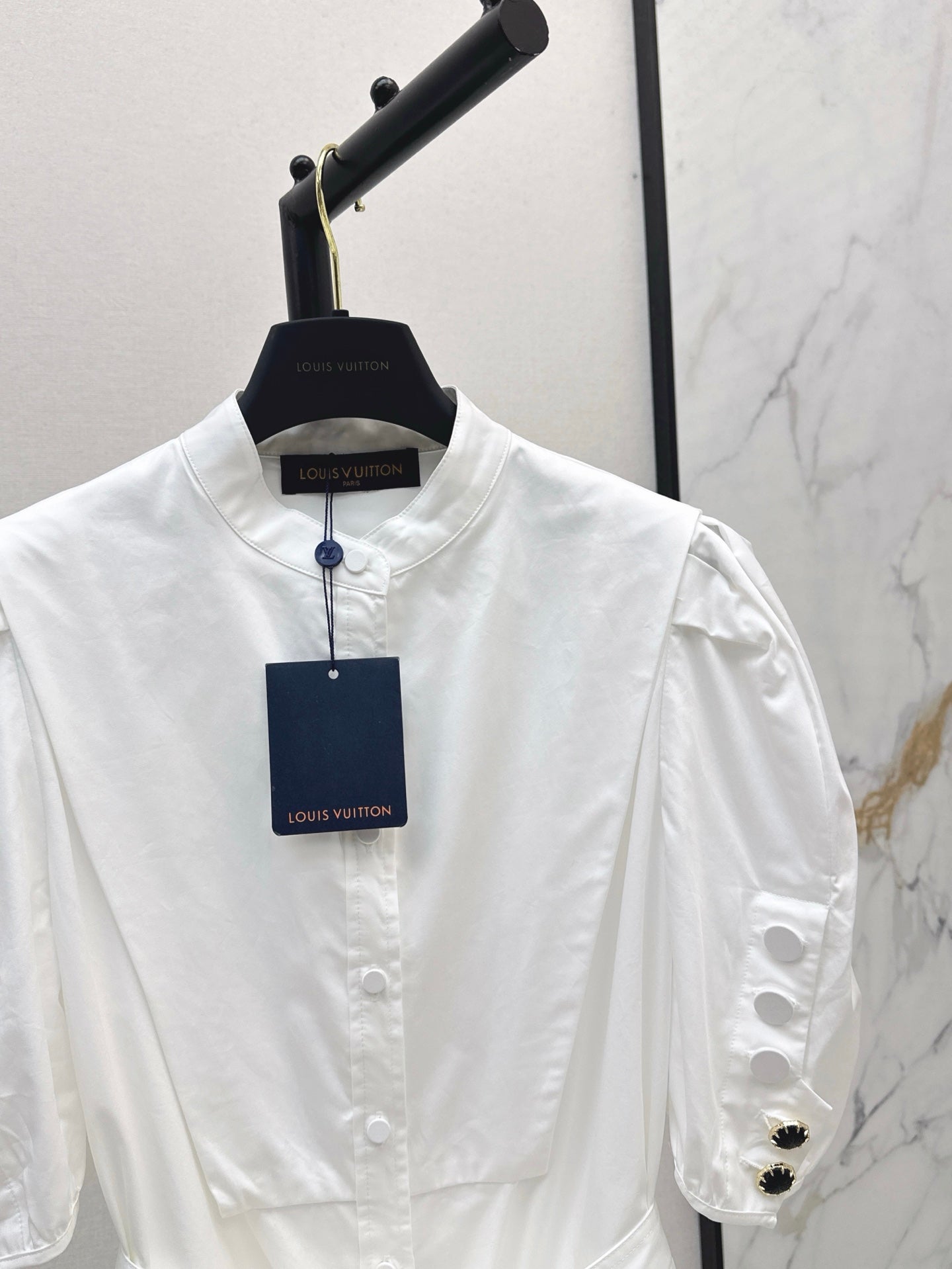 Loui* 25ss puff-sleeve shirt dress