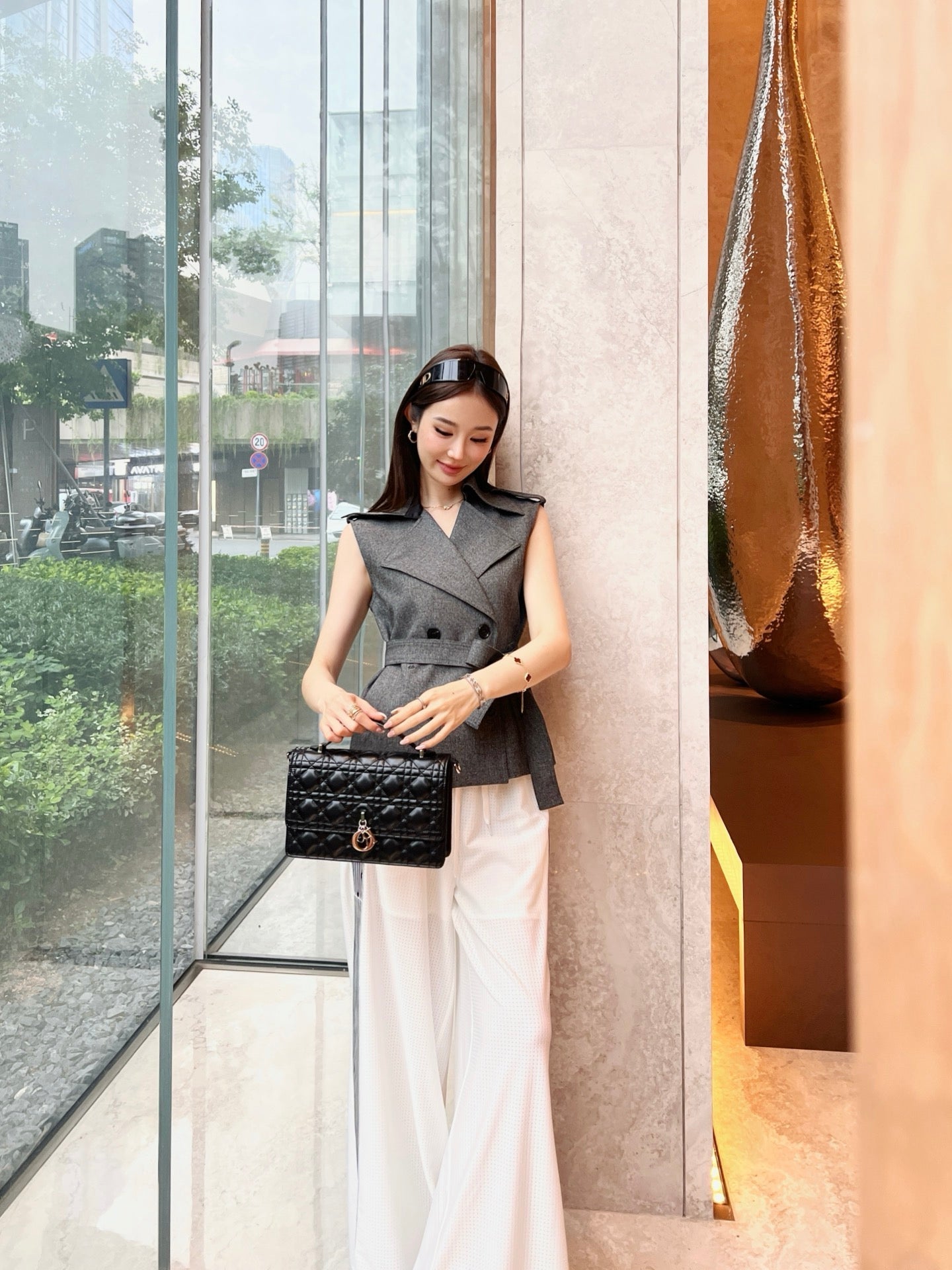 D*r 25ss belted vest jacket