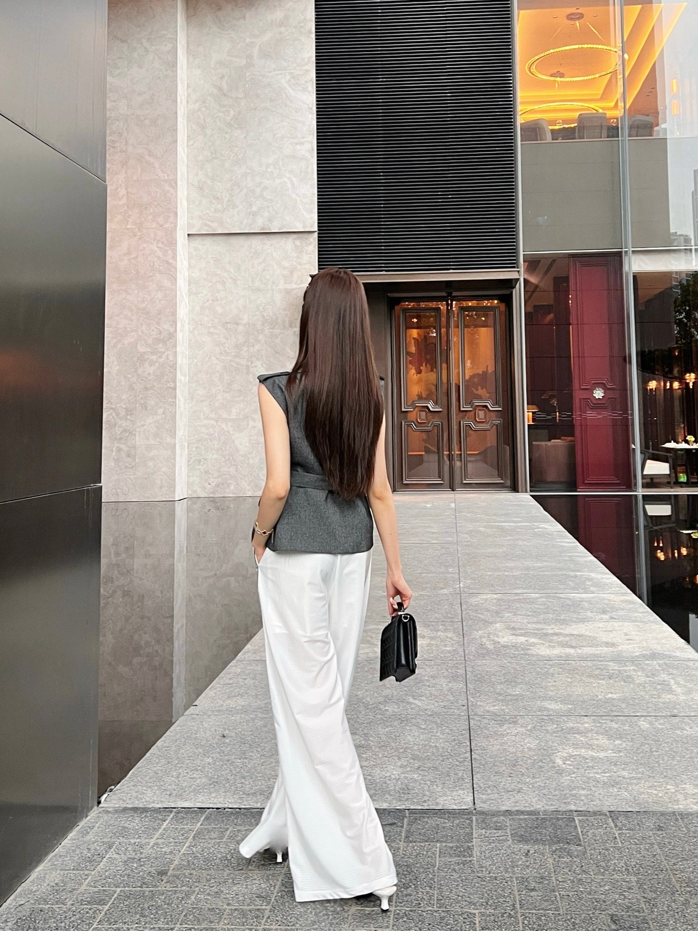 D*r 25ss belted vest jacket