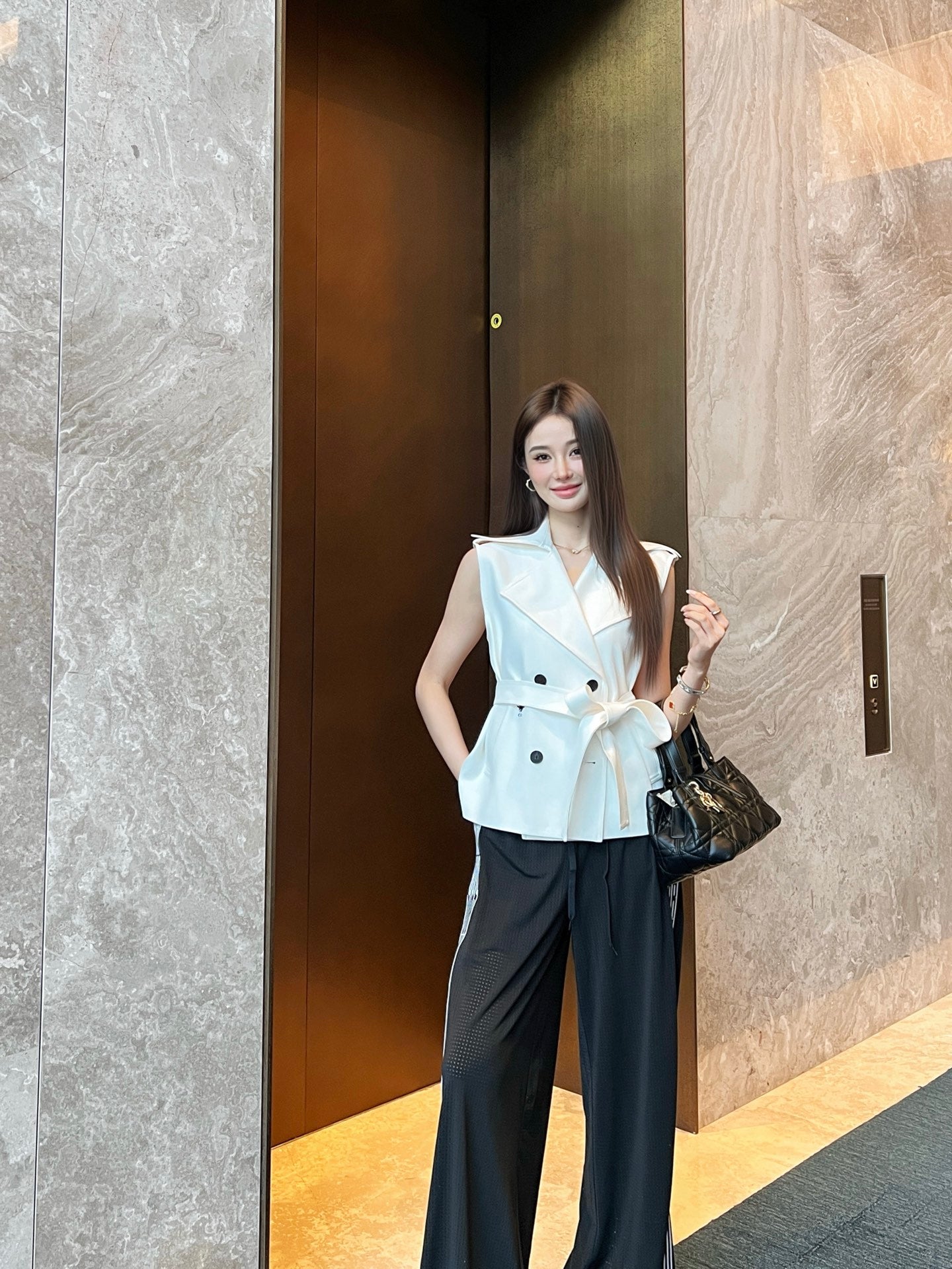 D*r 25ss belted vest jacket