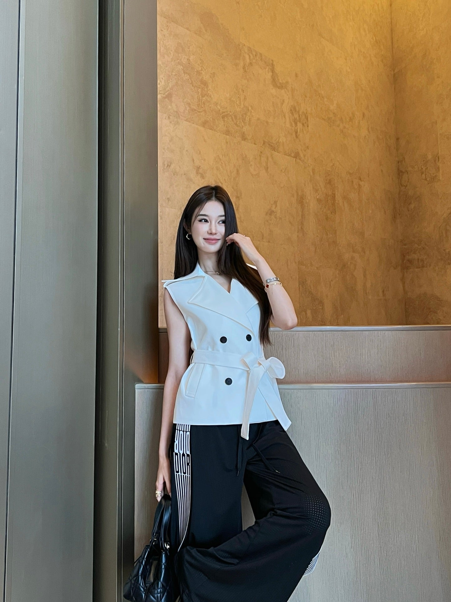 D*r 25ss belted vest jacket