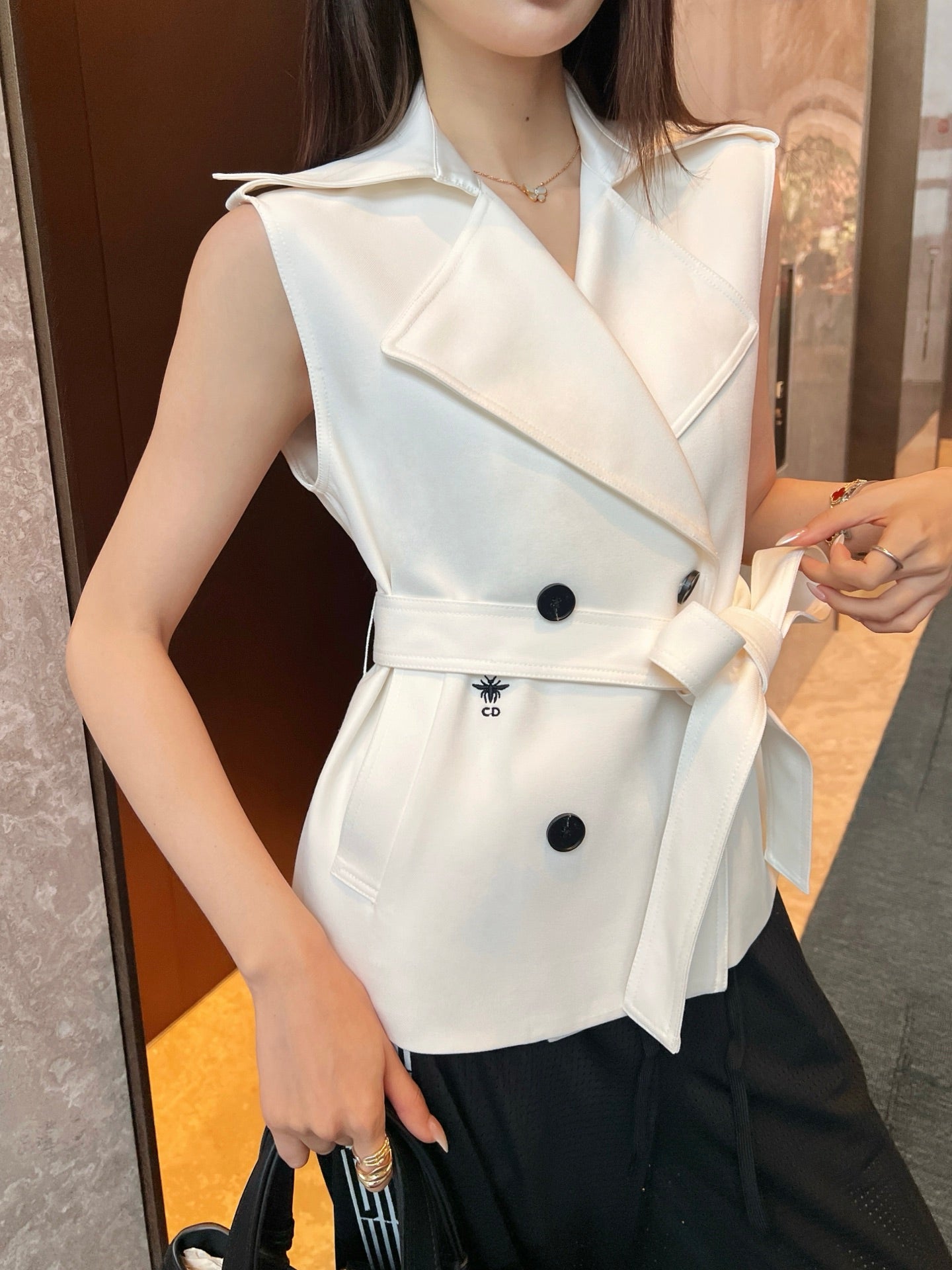 D*r 25ss belted vest jacket