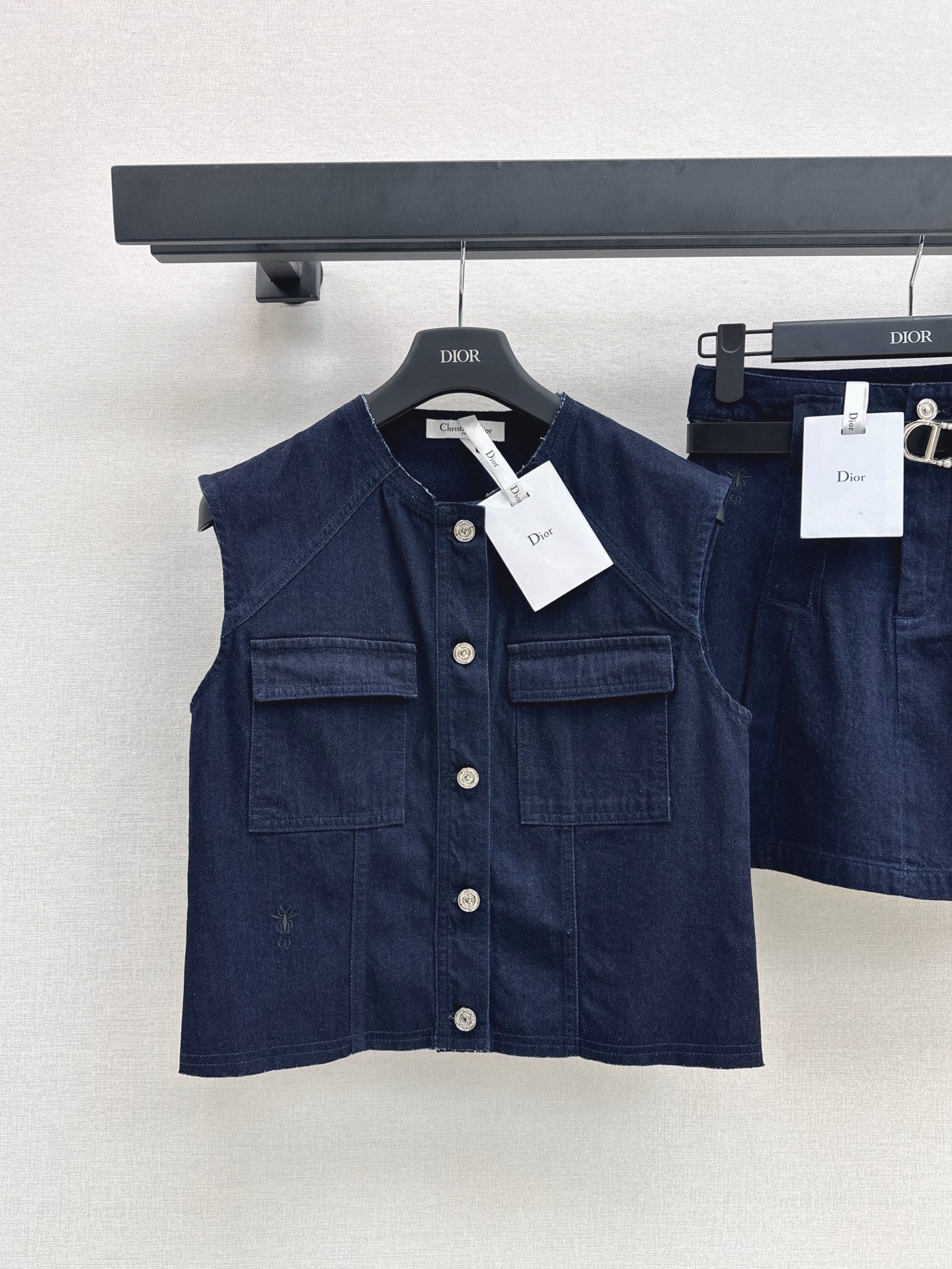 D*r 25ss denim vest and skirt set