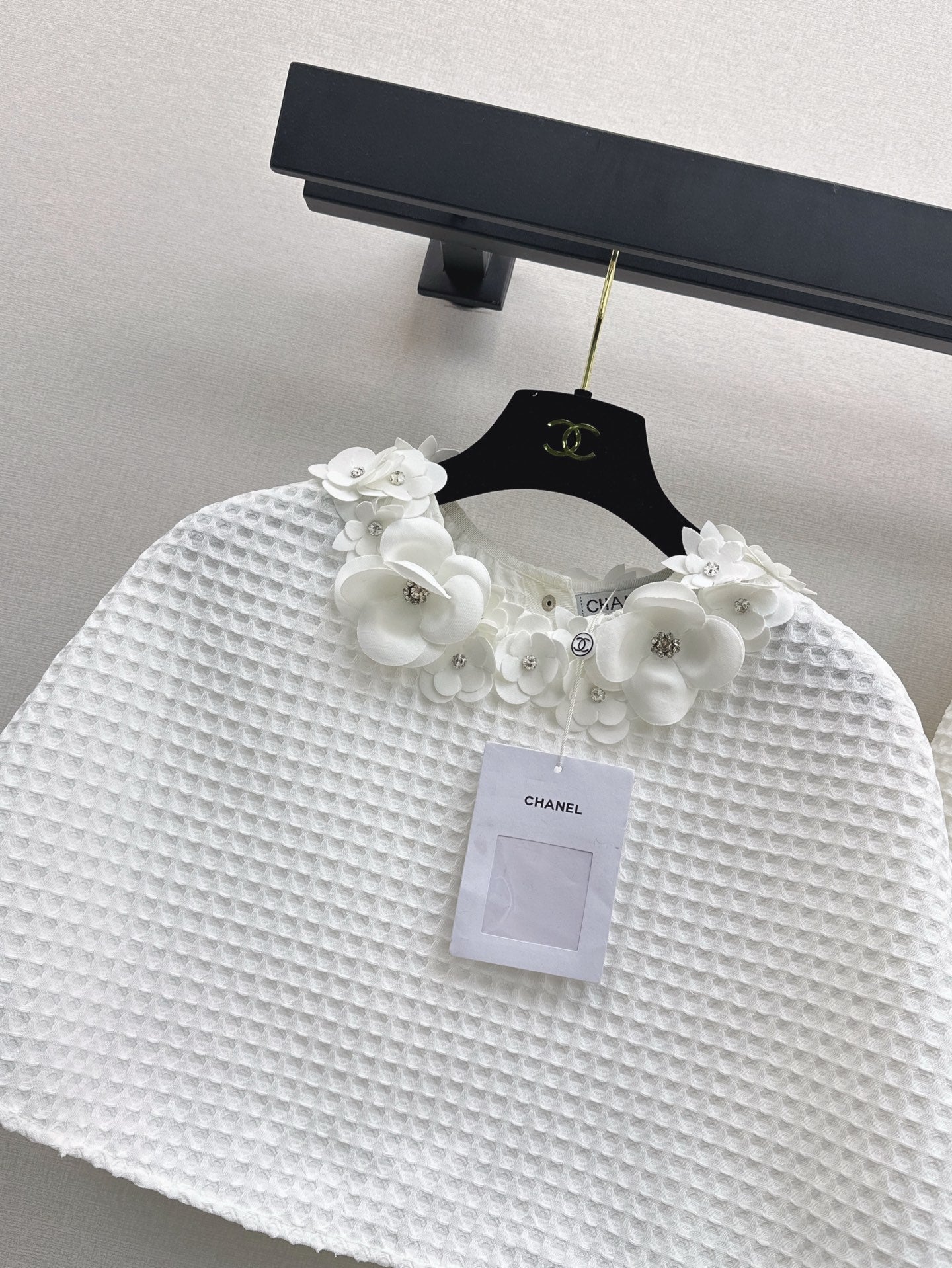 C*nel 25ss waffle tweed cape and skirt set