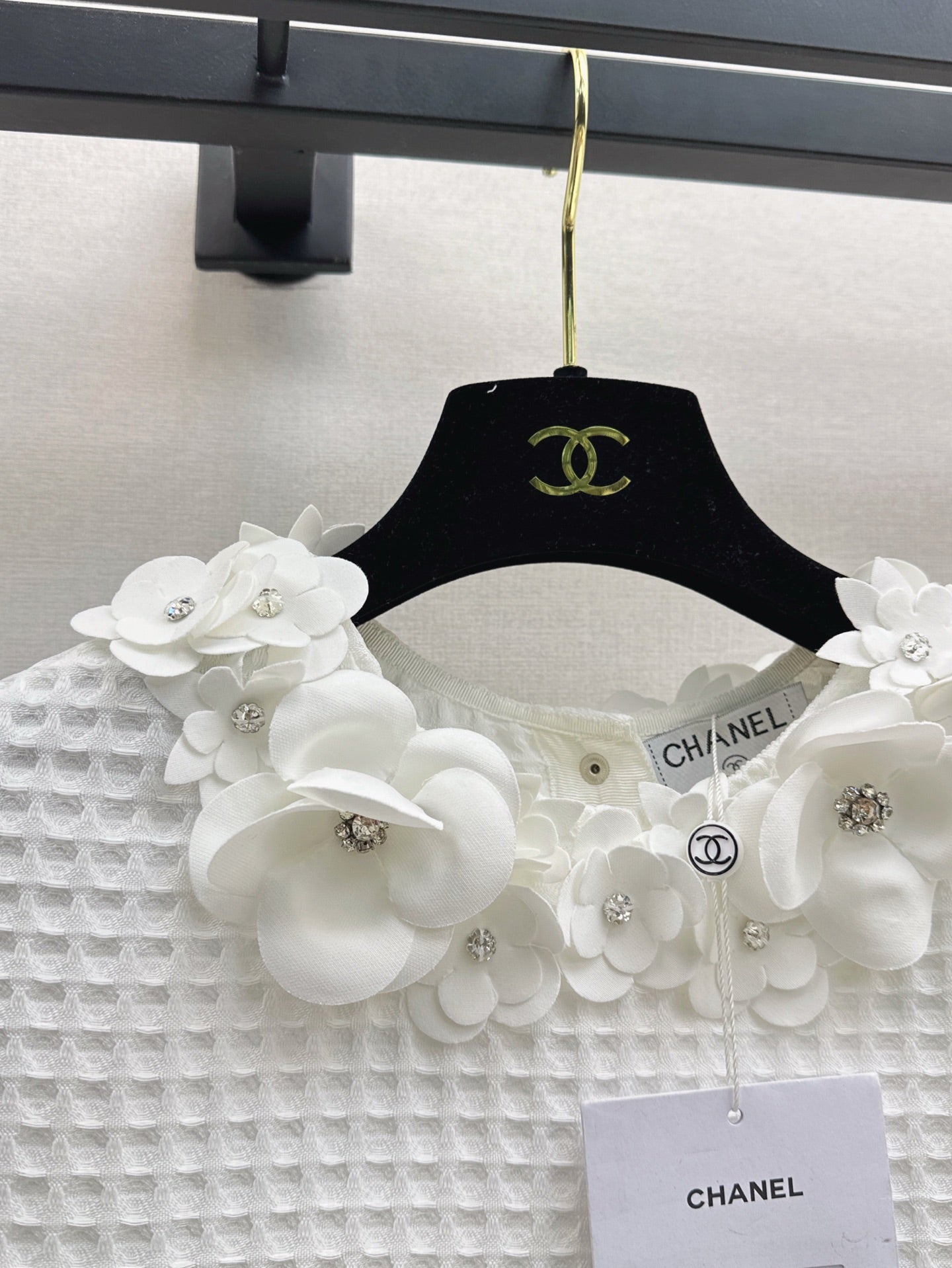 C*nel 25ss waffle tweed cape and skirt set