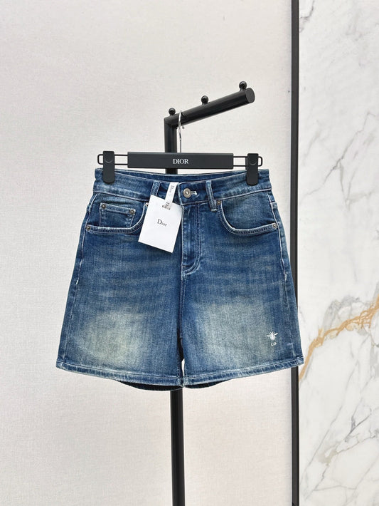 D*r 25ss bee embroidered denim shorts