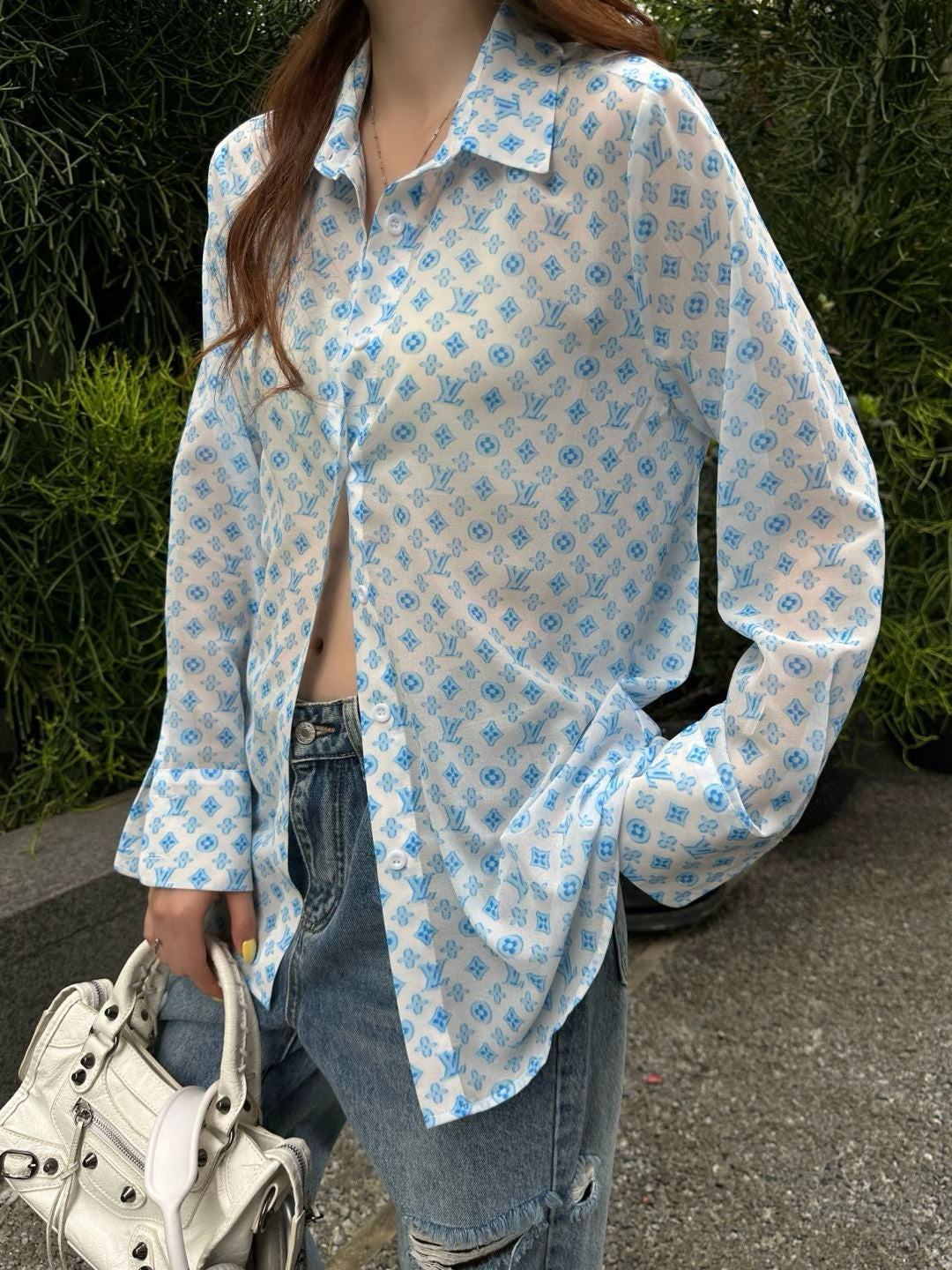 Loui* 25ss monogram printed shirt