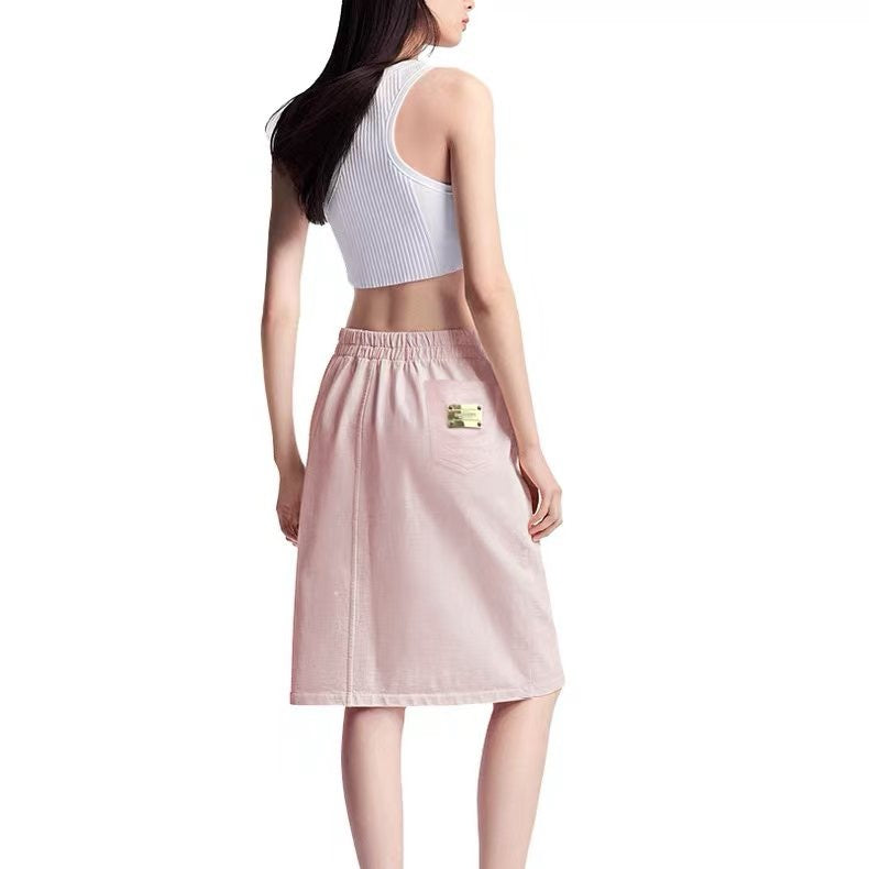 Loui* 25ss signature pocket back skirt