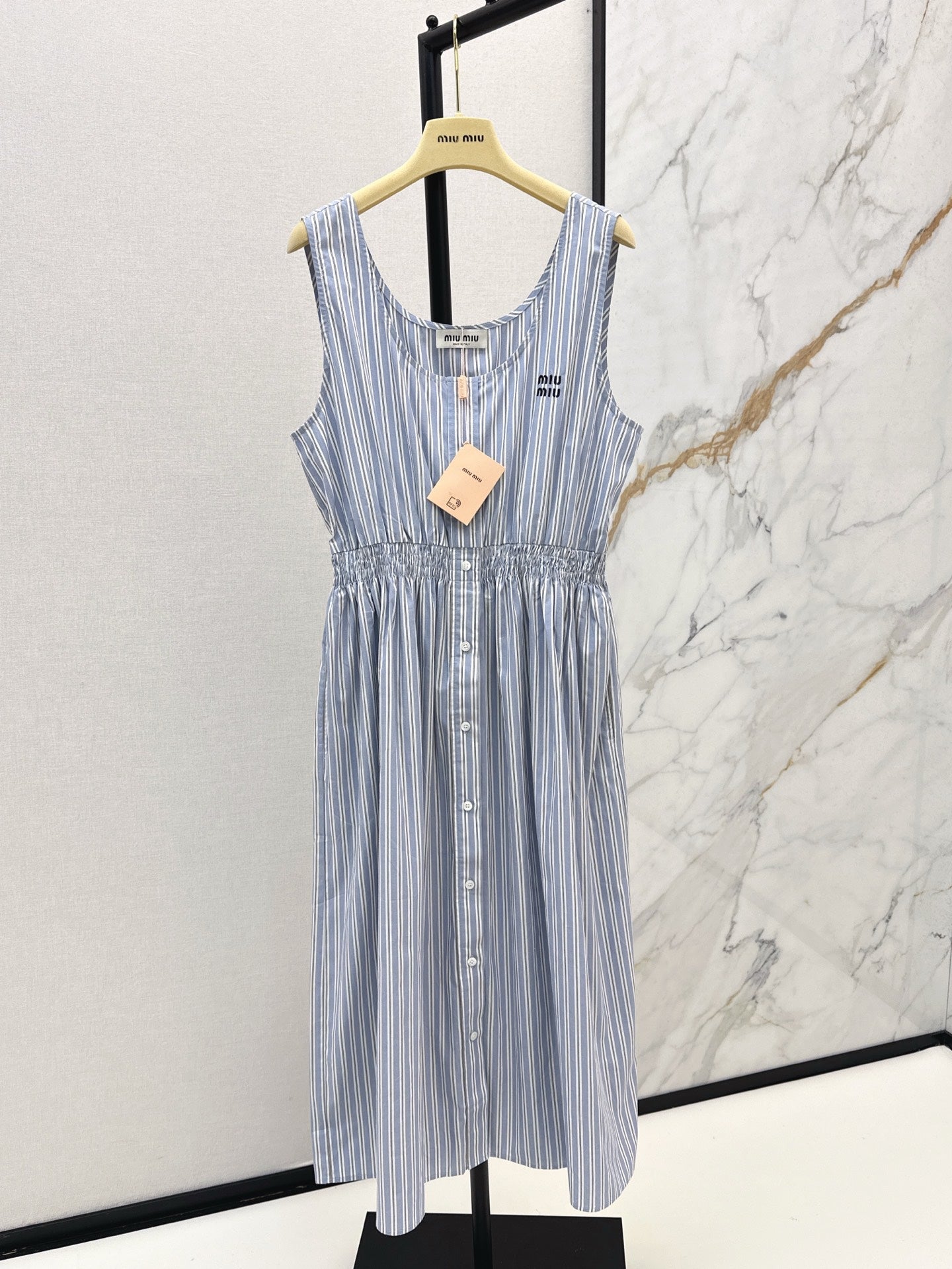 M*u 25ss striped cotton dress
