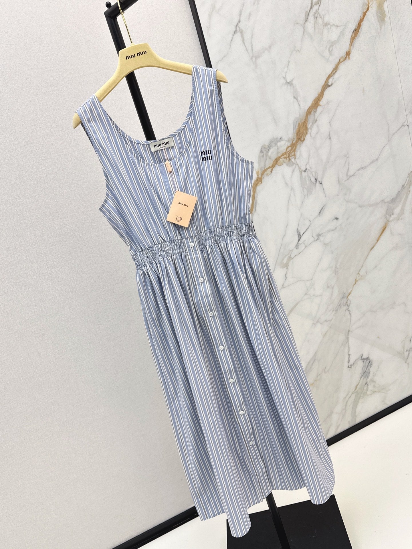 M*u 25ss striped cotton dress