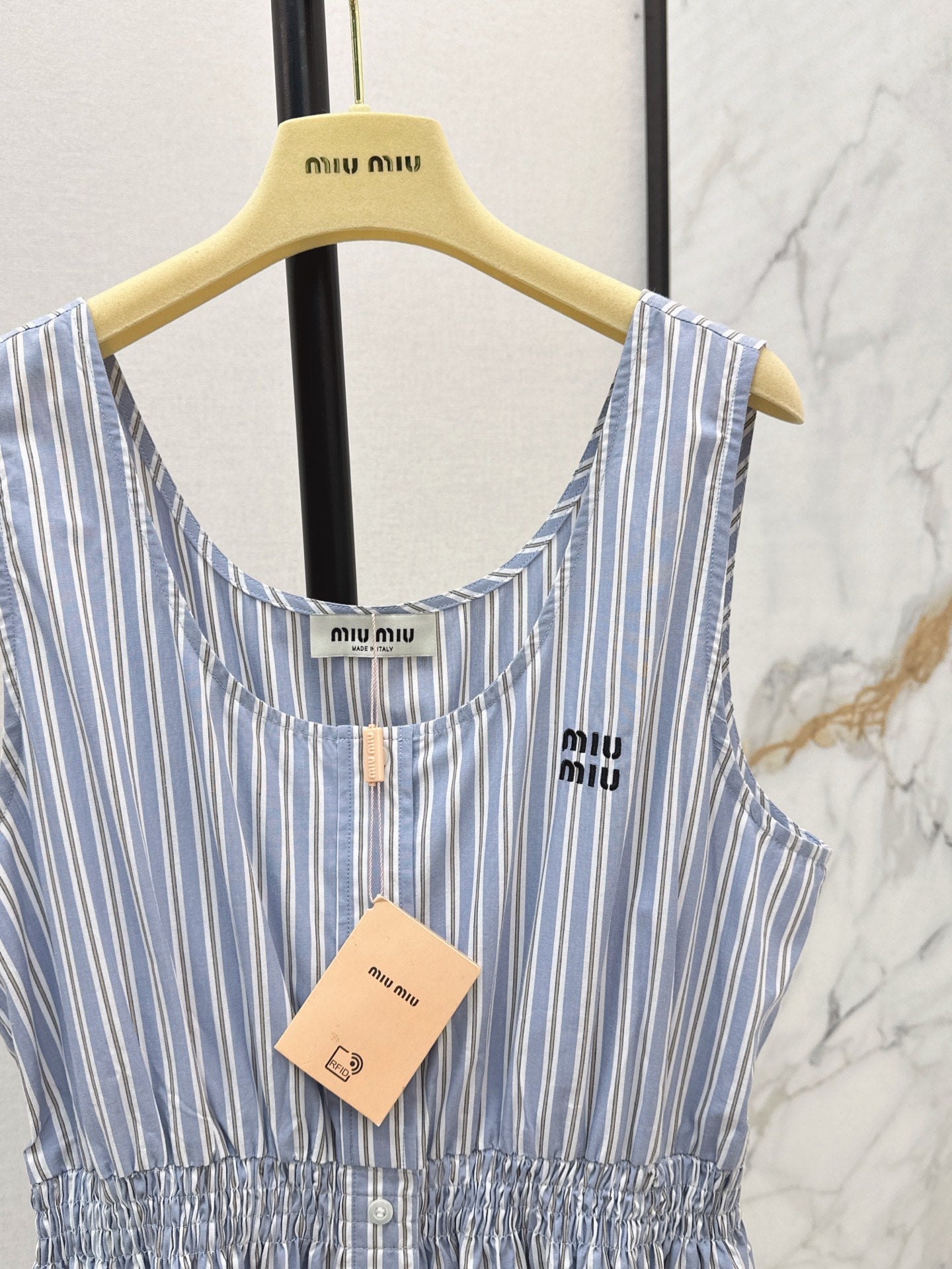 M*u 25ss striped cotton dress