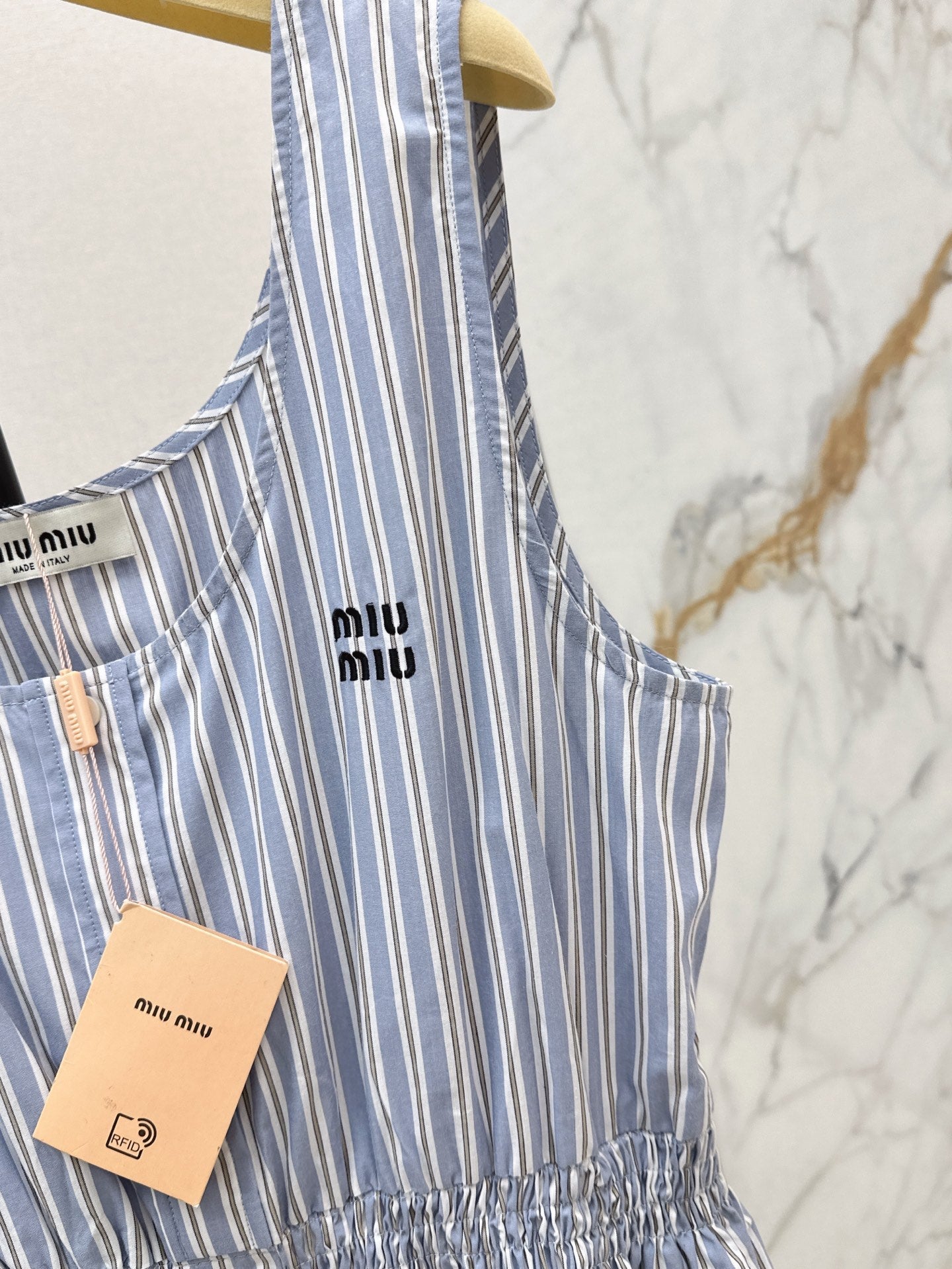 M*u 25ss striped cotton dress