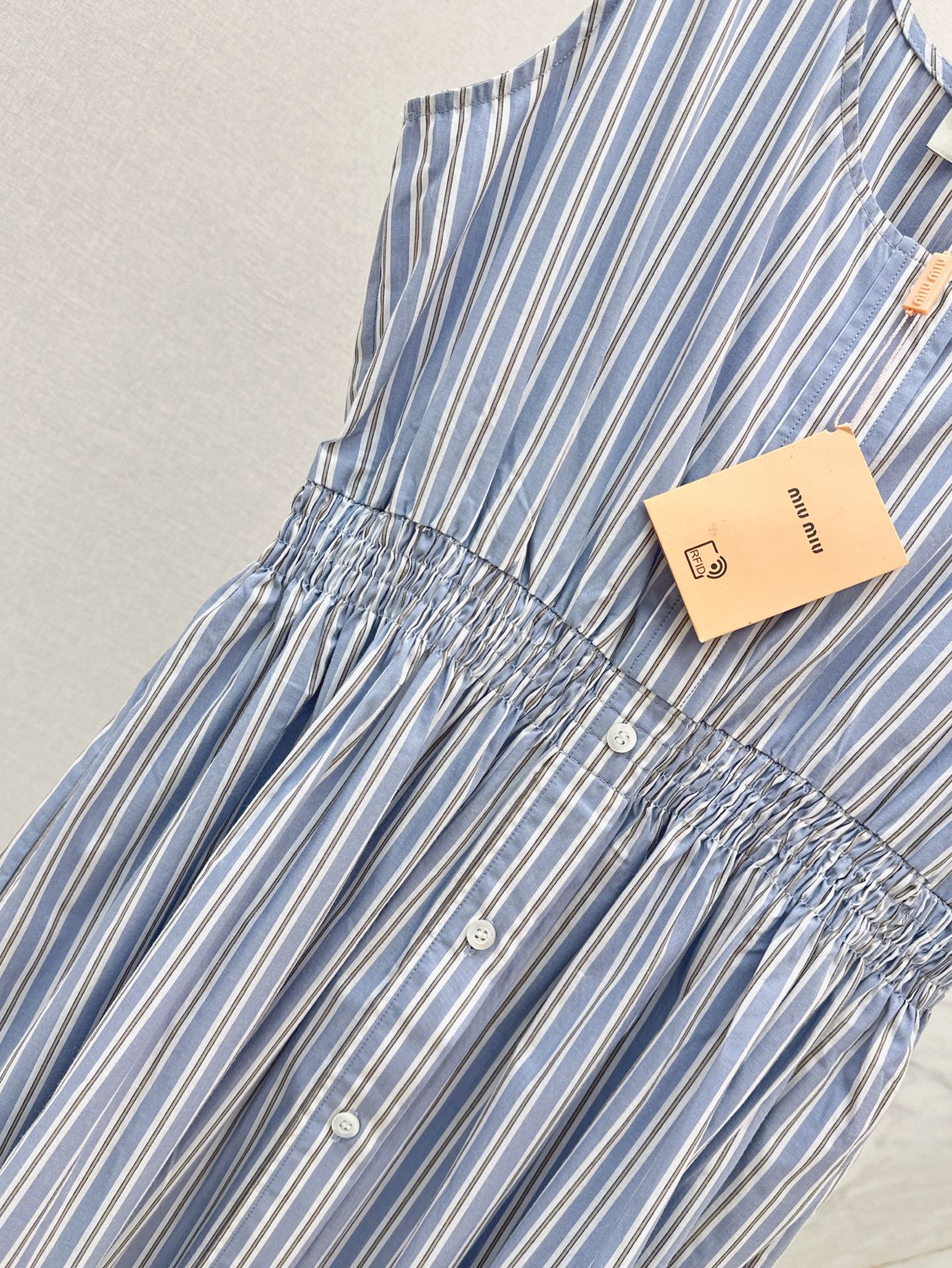 M*u 25ss striped cotton dress