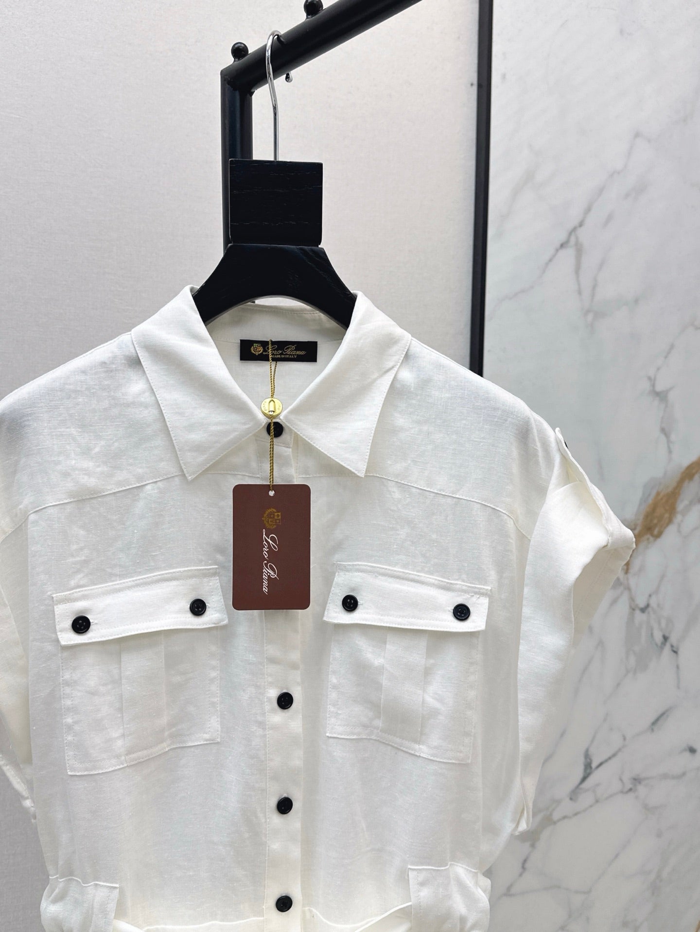 Lor*P 25ss linen cargo jumpsuit