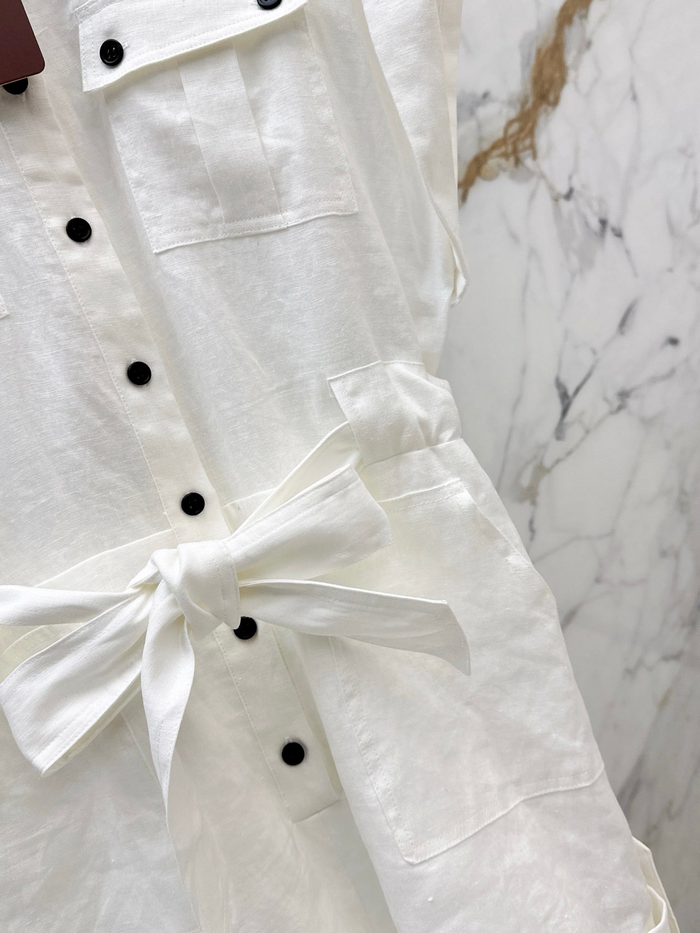 Lor*P 25ss linen cargo jumpsuit