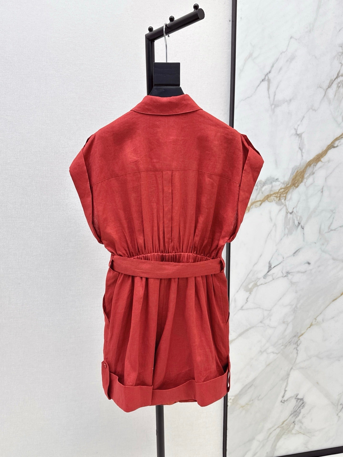 Lor*P 25ss linen cargo jumpsuit