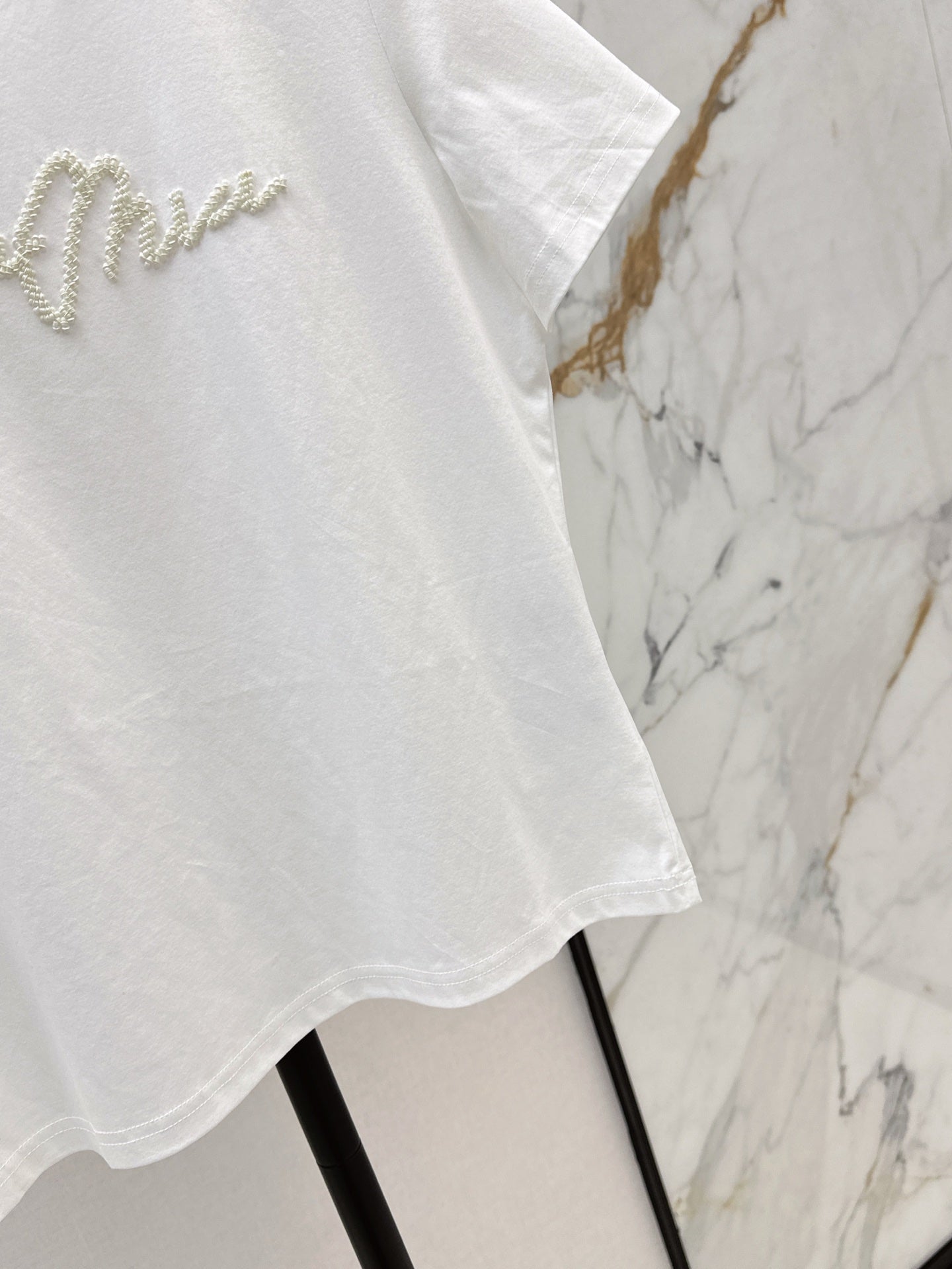 M*u 25ss beaded cotton t-shirt