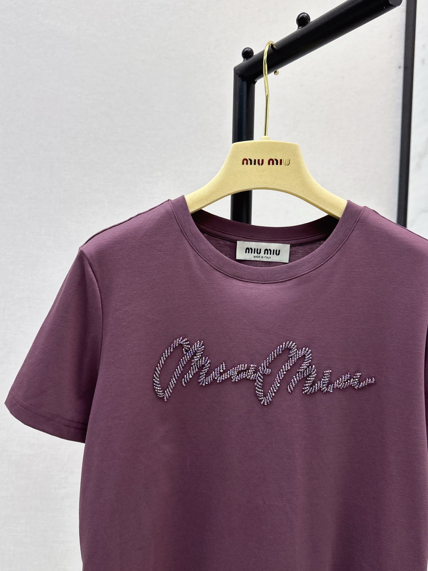 M*u 25ss beaded cotton t-shirt