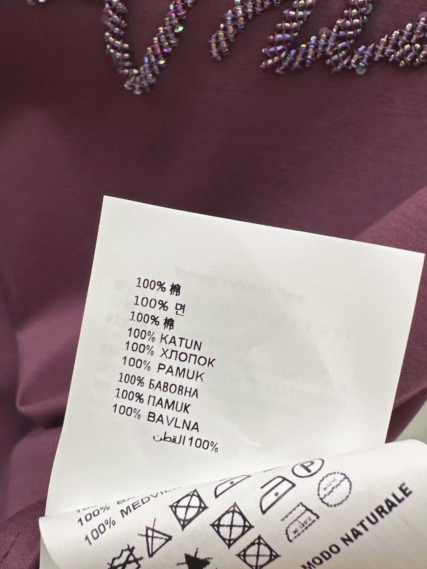 M*u 25ss beaded cotton t-shirt