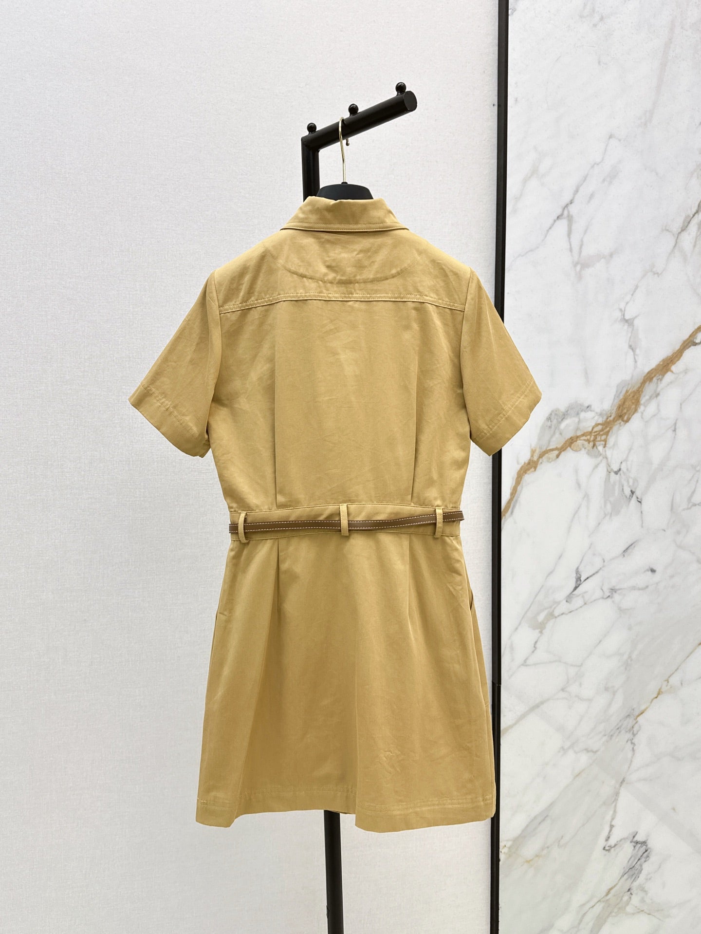 Herm* 25ss belted shirt dress