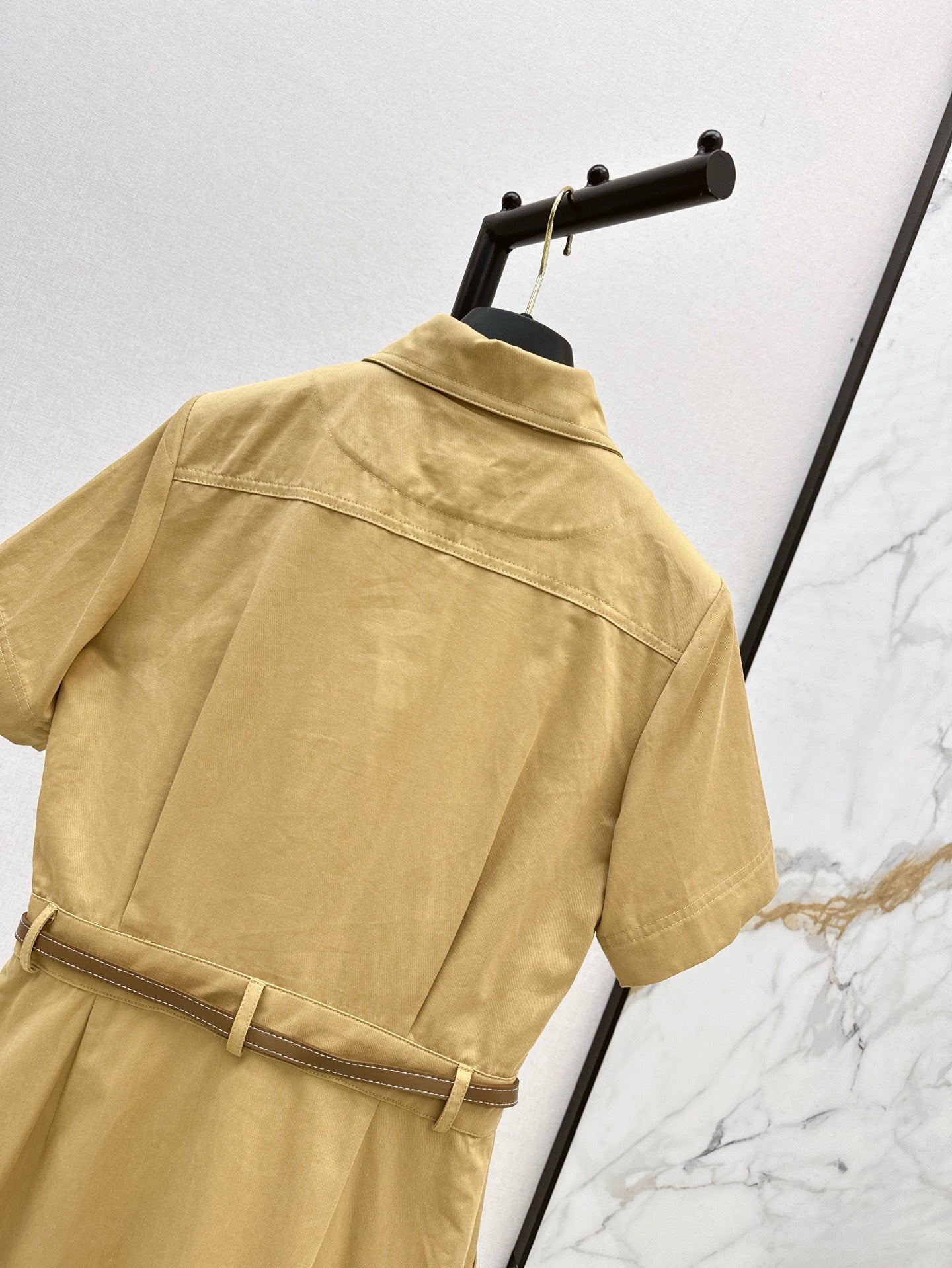 Herm* 25ss belted shirt dress