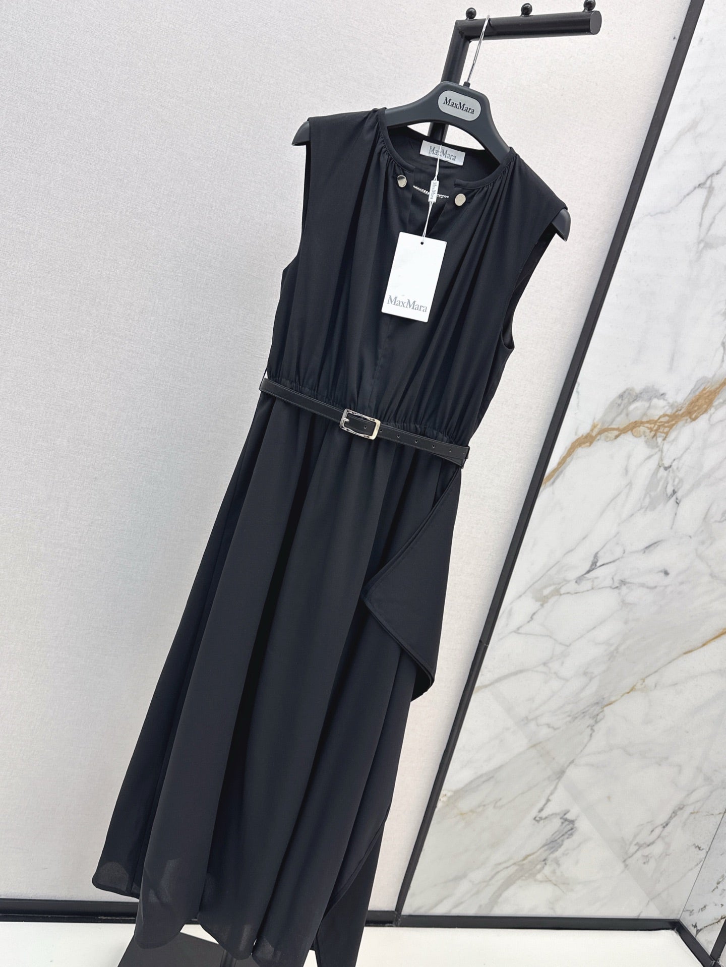 MaxM* 25ss long belted dress