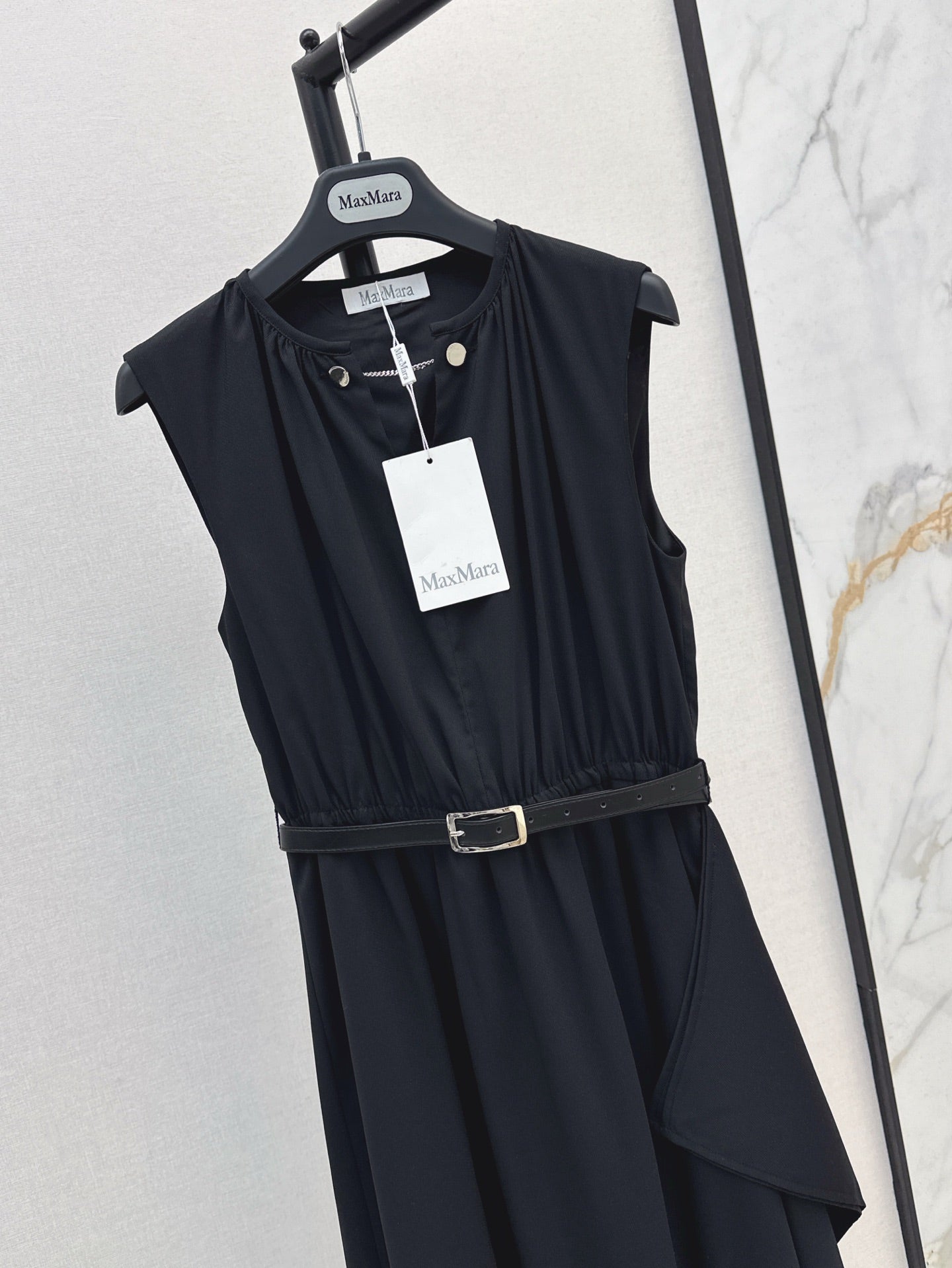 MaxM* 25ss long belted dress
