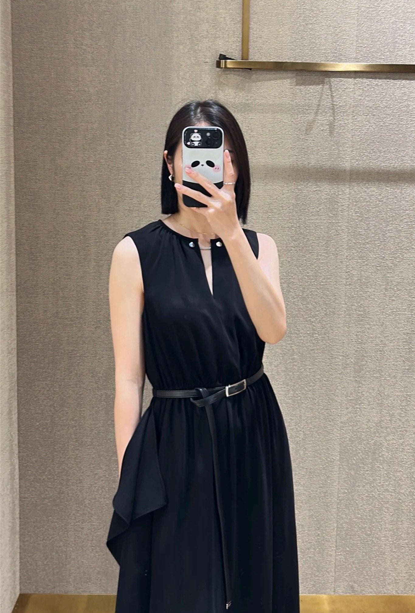 MaxM* 25ss long belted dress