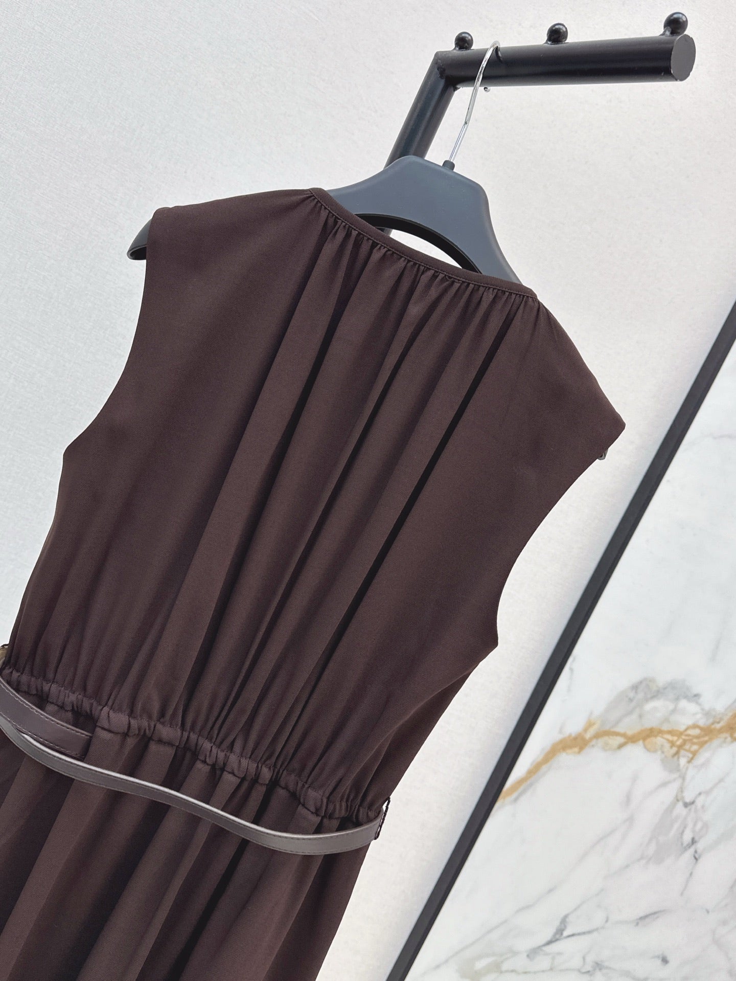 MaxM* 25ss long belted dress