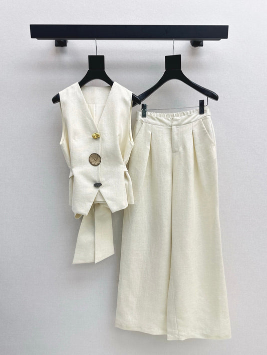 Lor*P 25ss linen vest and pants set