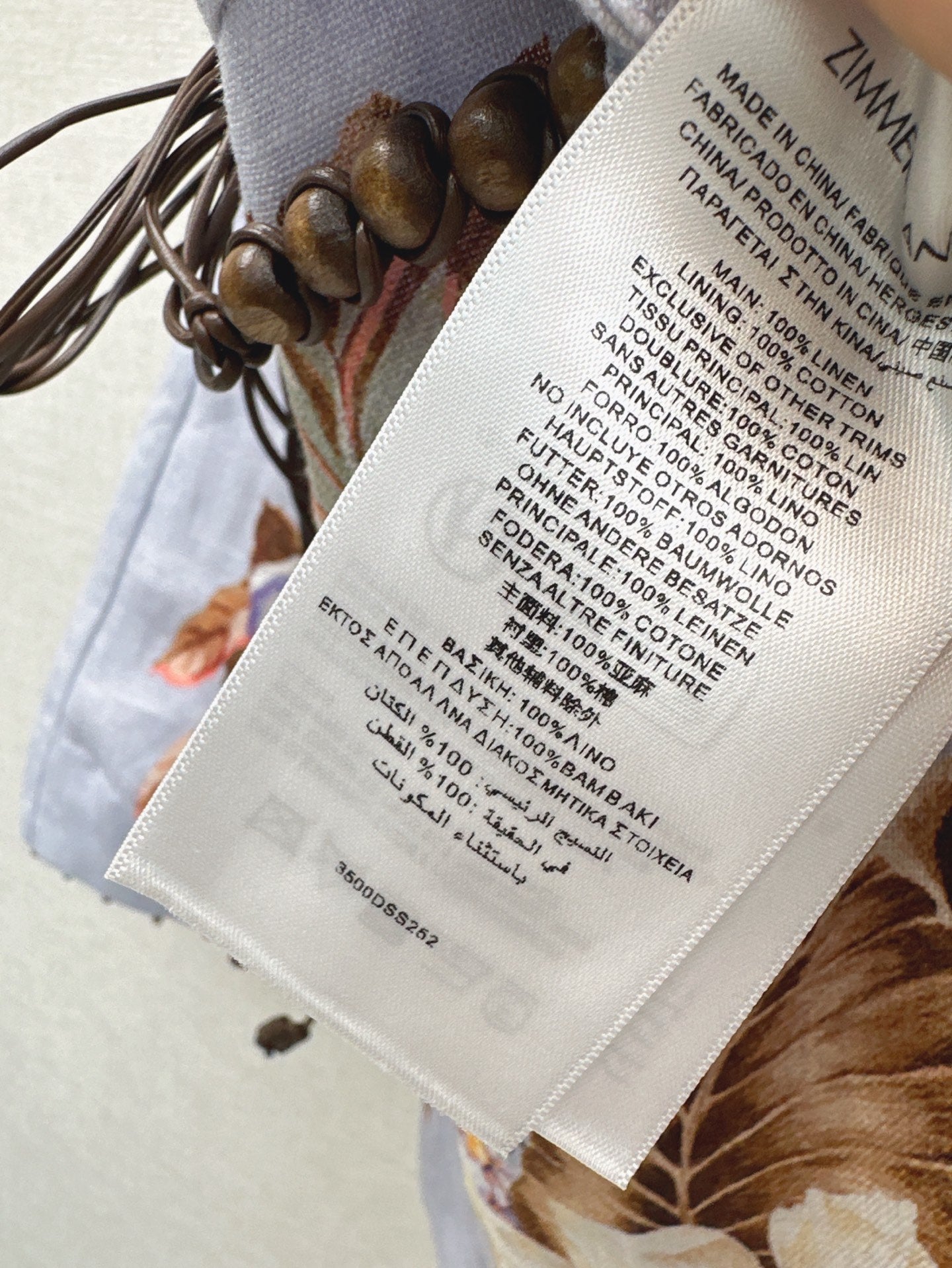 Zim* 25ss printed linen blouse and shorts set