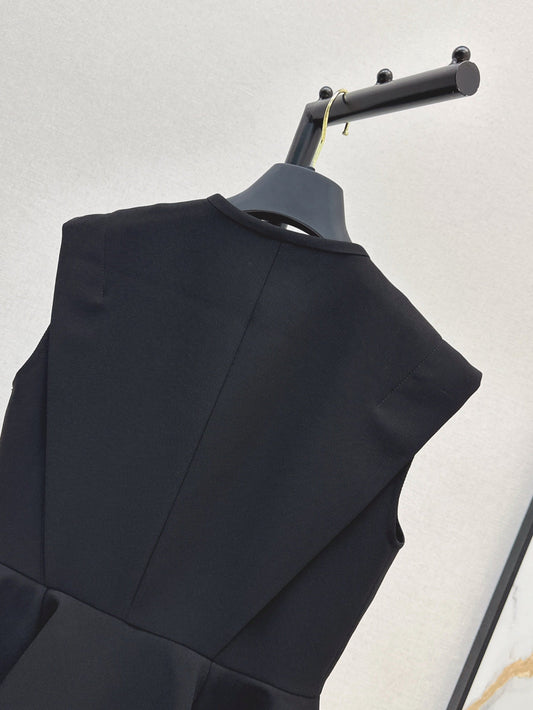 Loui* 25ss zip-up ruffled dress