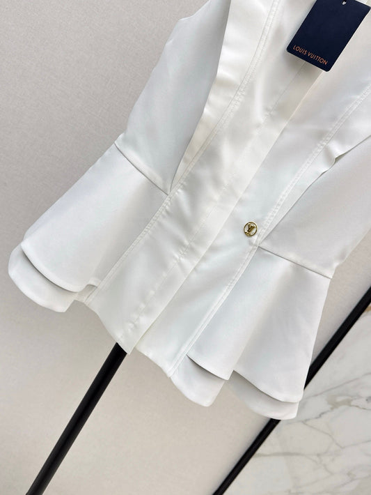 Loui* 25ss poplin ruffled blouse