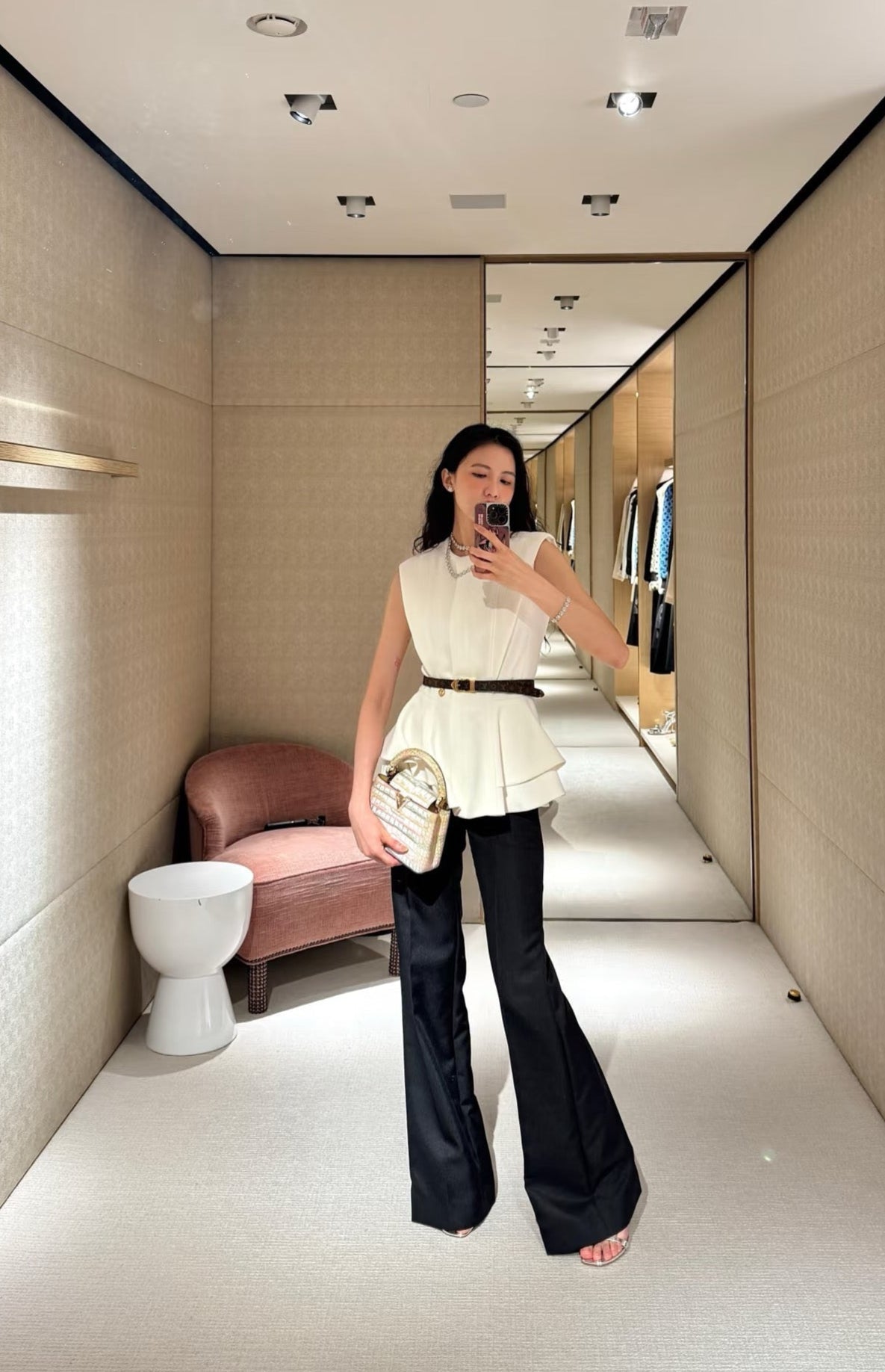 Loui* 25ss poplin ruffled blouse