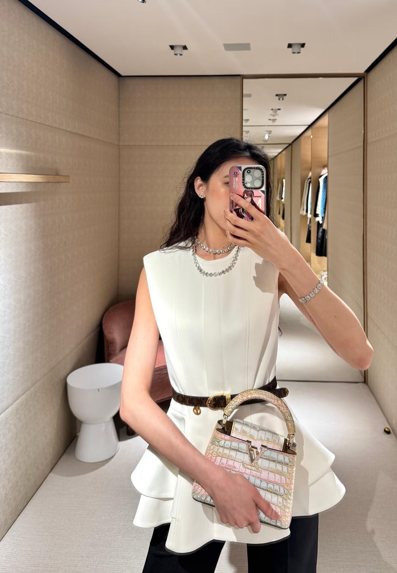 Loui* 25ss poplin ruffled blouse