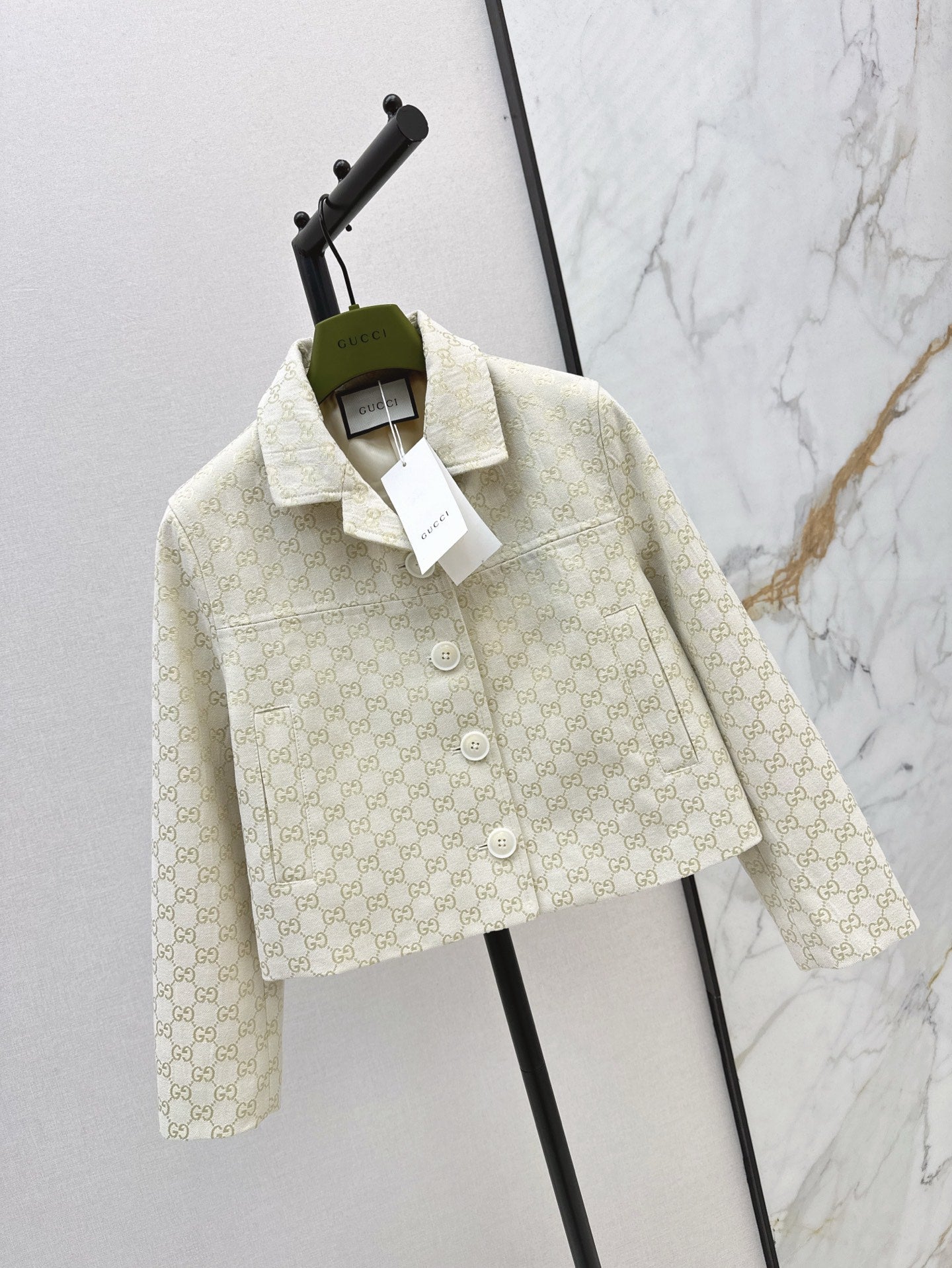 Gu* 25ss GG jacquard jacket