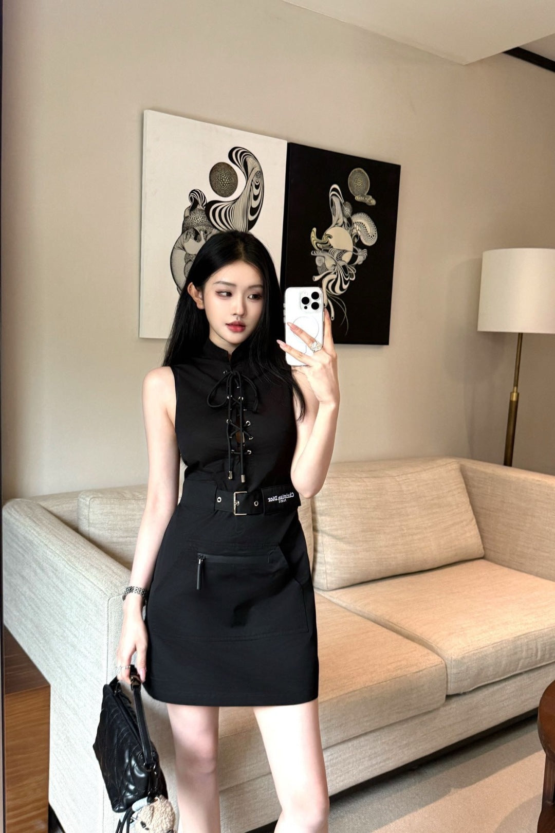 D*r 25ss belted vest dress