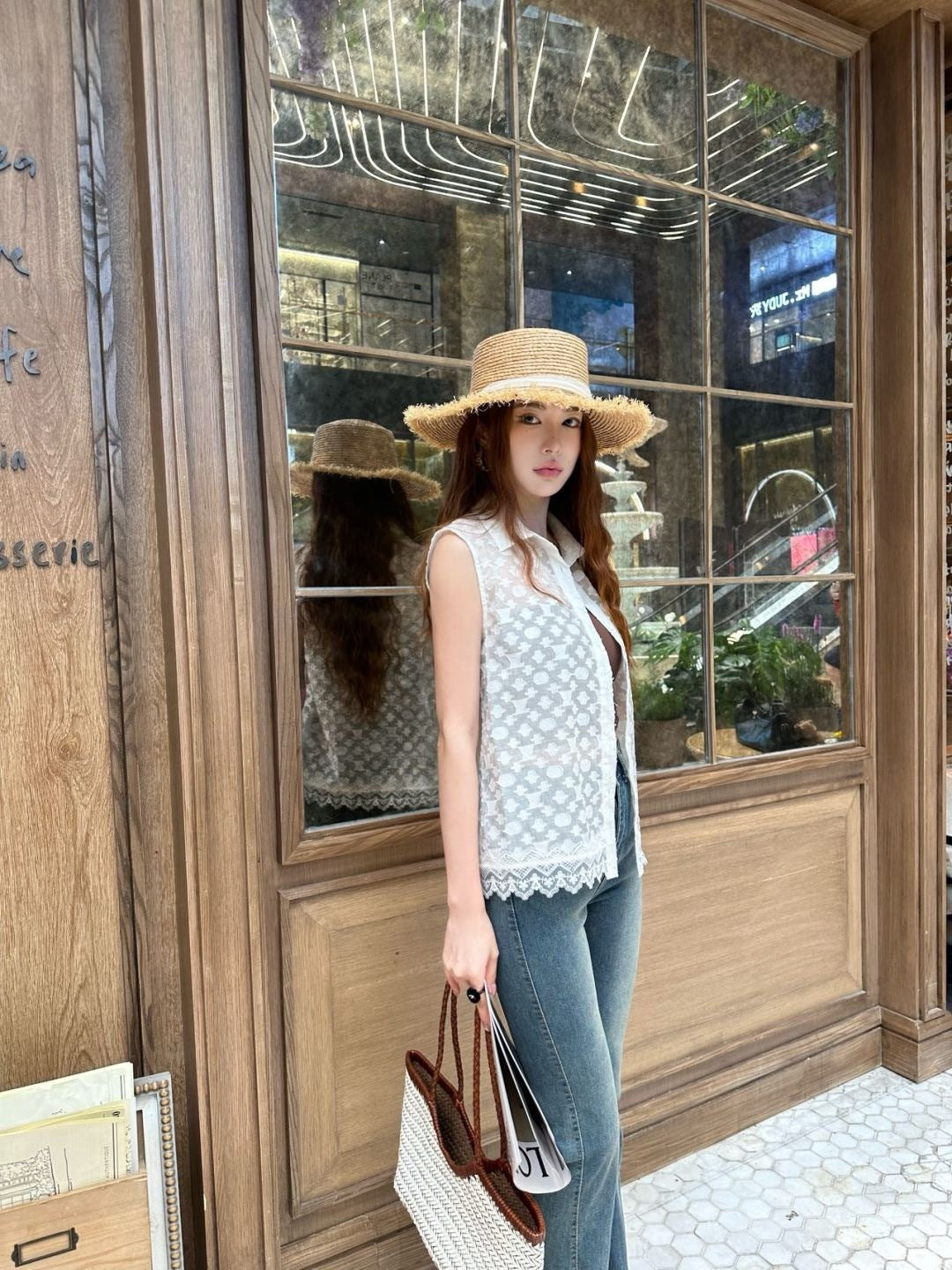 Loui* 25ss jacquard sleeveless shirt