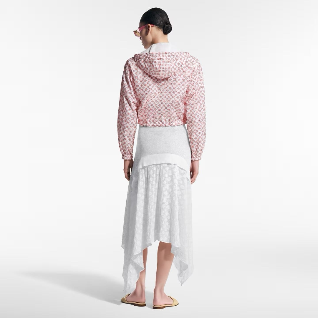 Loui* 25ss Asymmetric monogram jacquard dress