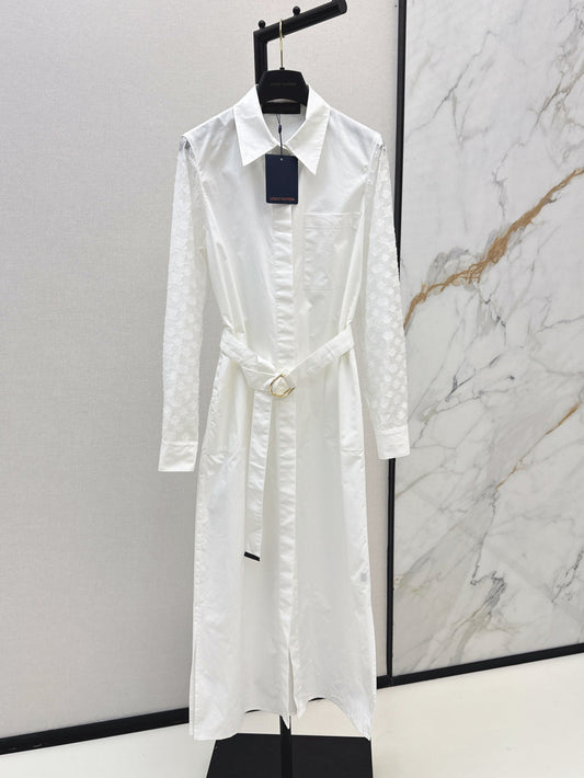 Loui* 25ss long belted shirt-dress