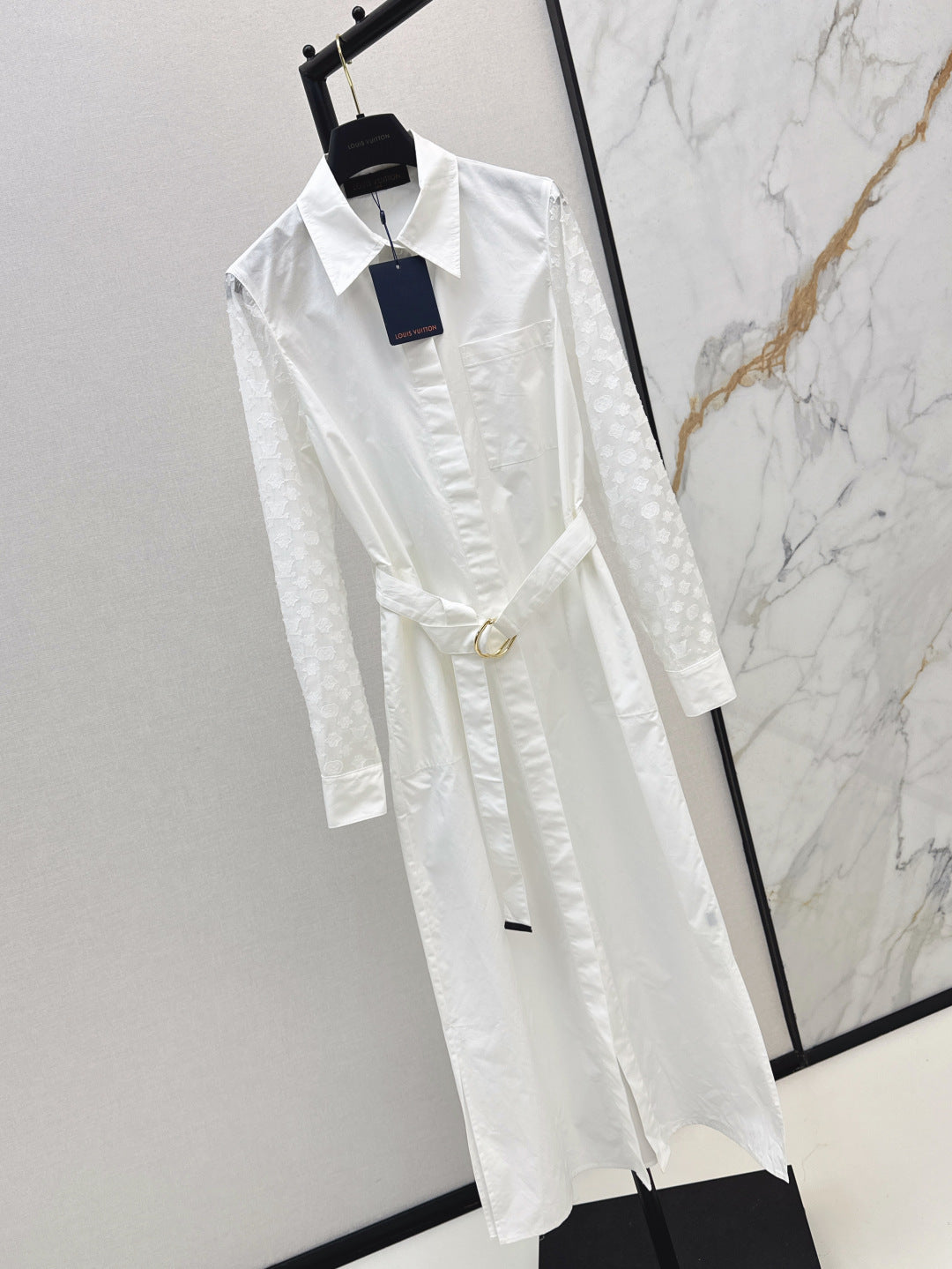 Loui* 25ss long belted shirt-dress