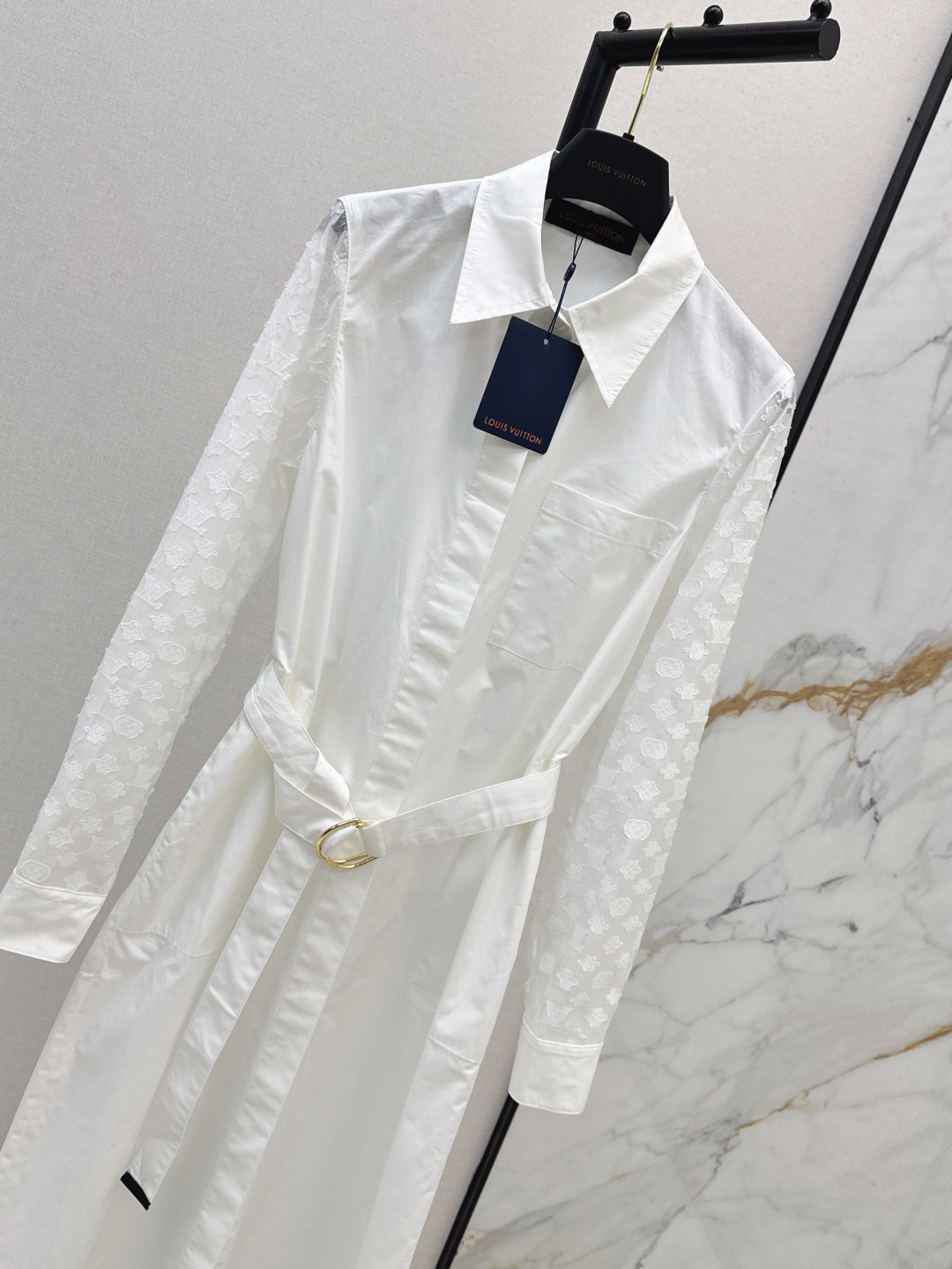 Loui* 25ss long belted shirt-dress