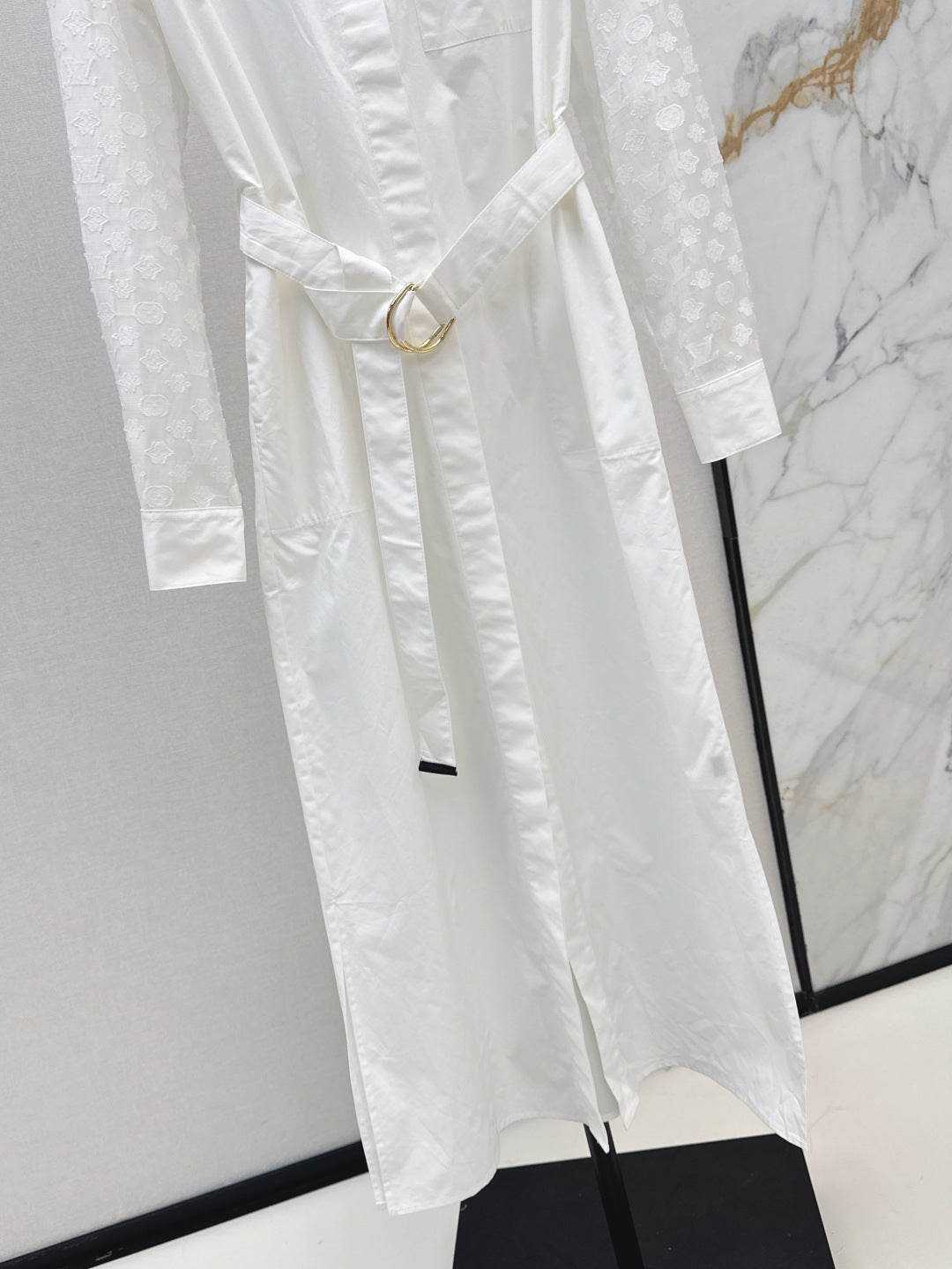 Loui* 25ss long belted shirt-dress