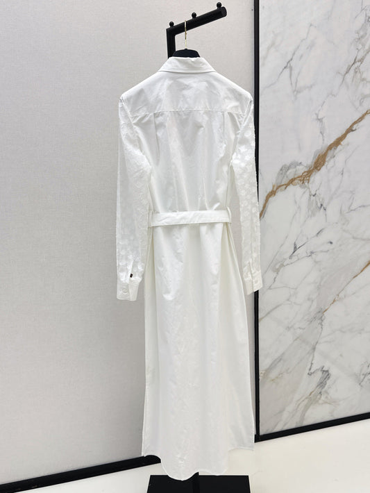 Loui* 25ss long belted shirt-dress